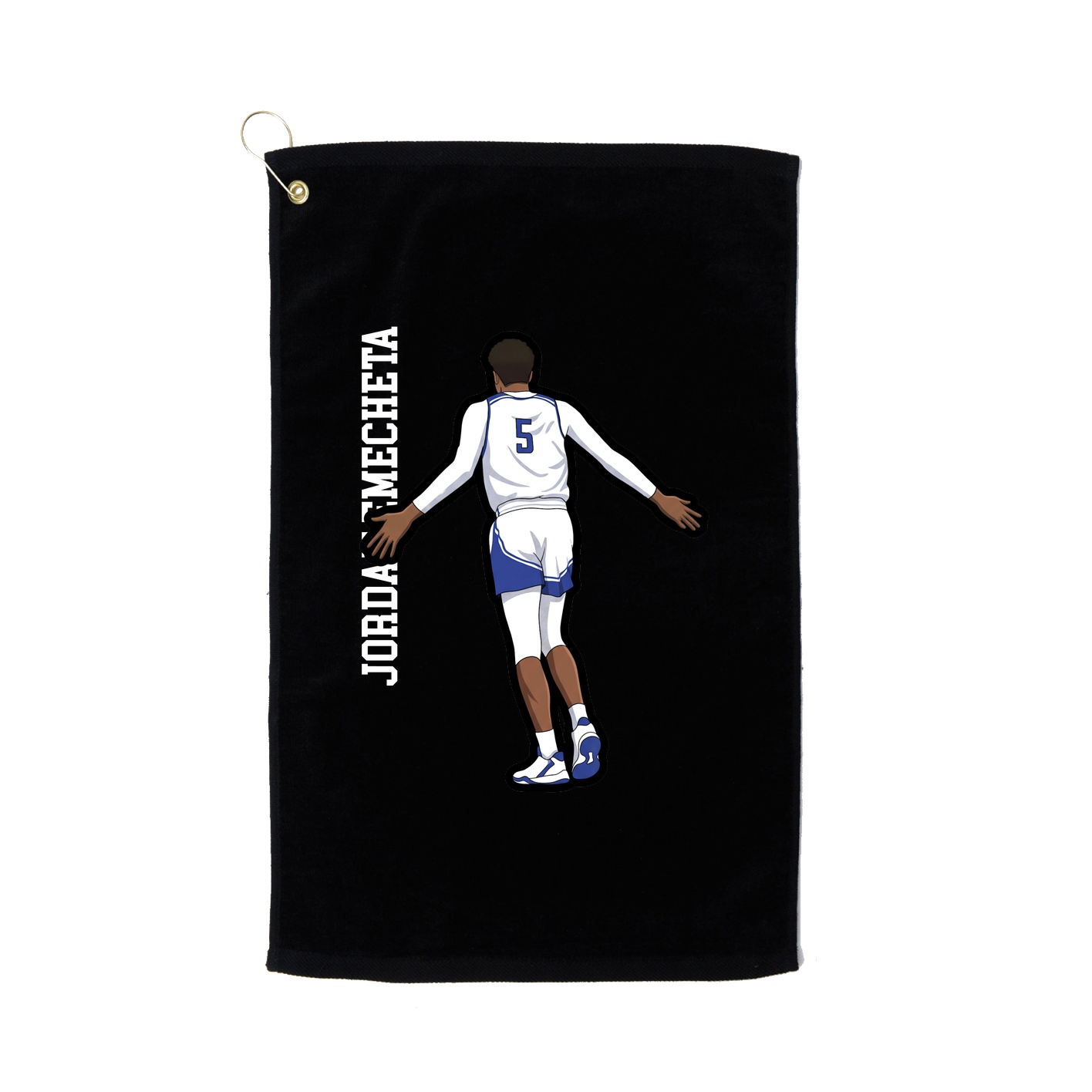 Golf Towel — Name Vertical in Black