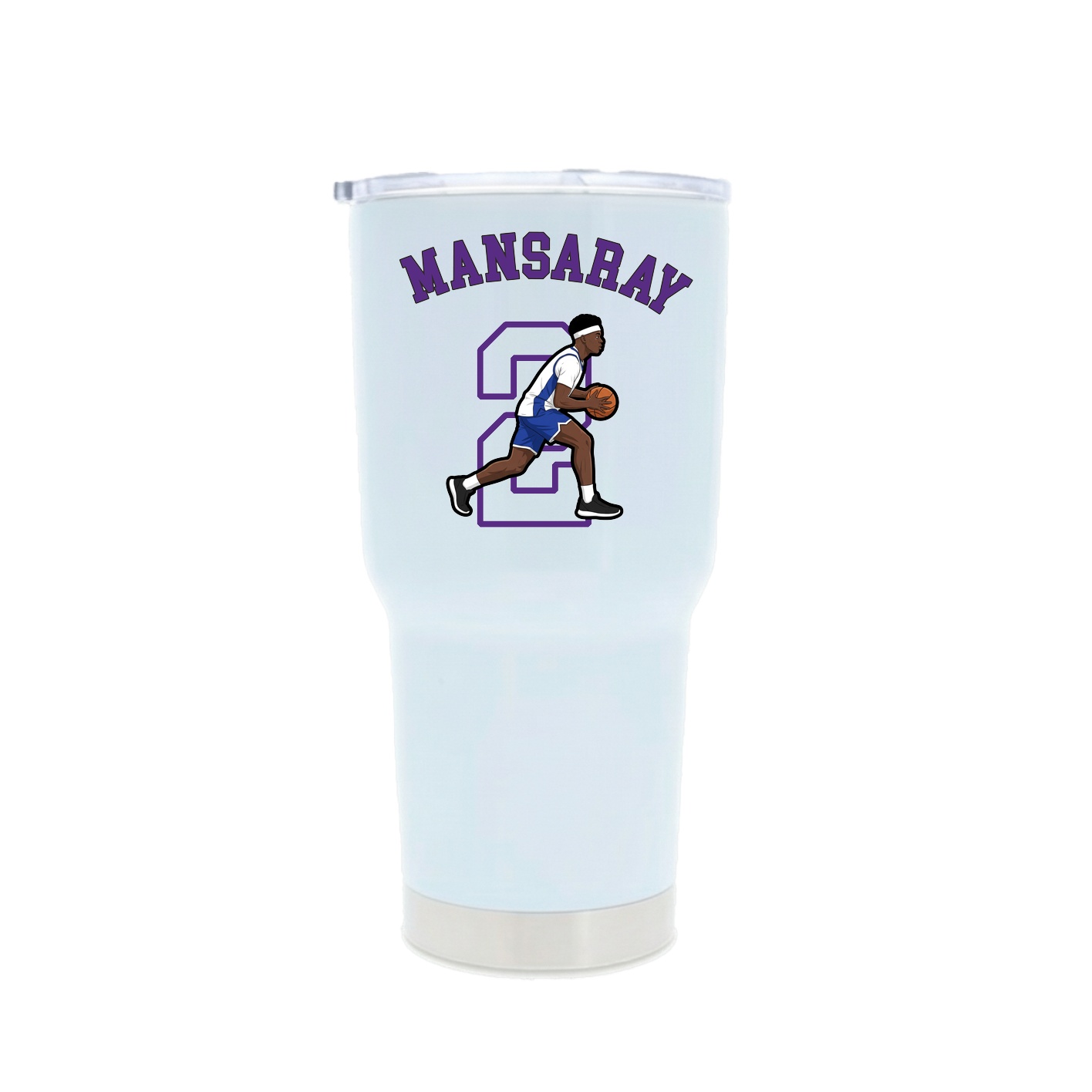 30oz Stainless Steel Tumbler — Shirsey Arch in White