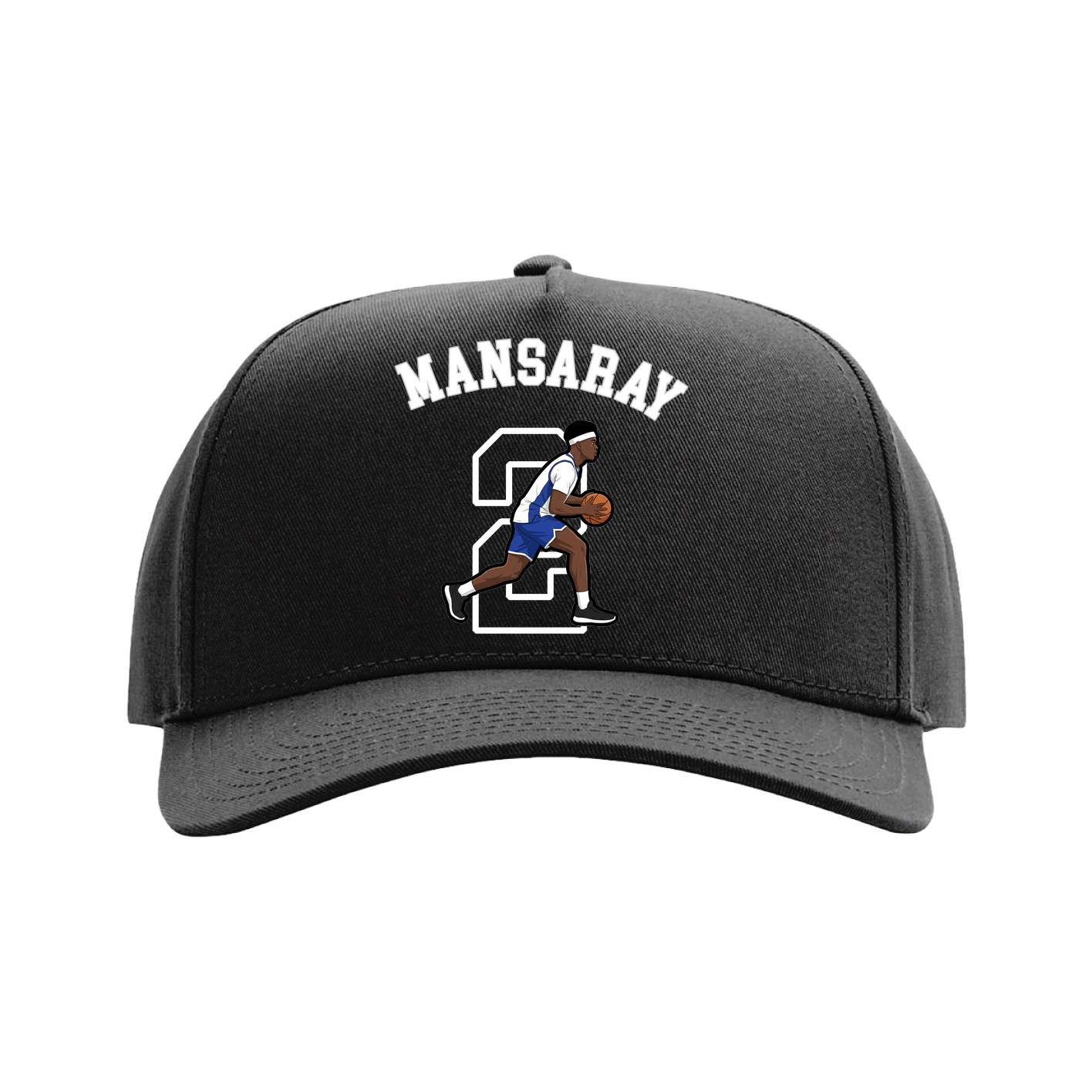 Full Fabric Five-Panel Champ Cap — Shirsey Arch in Black