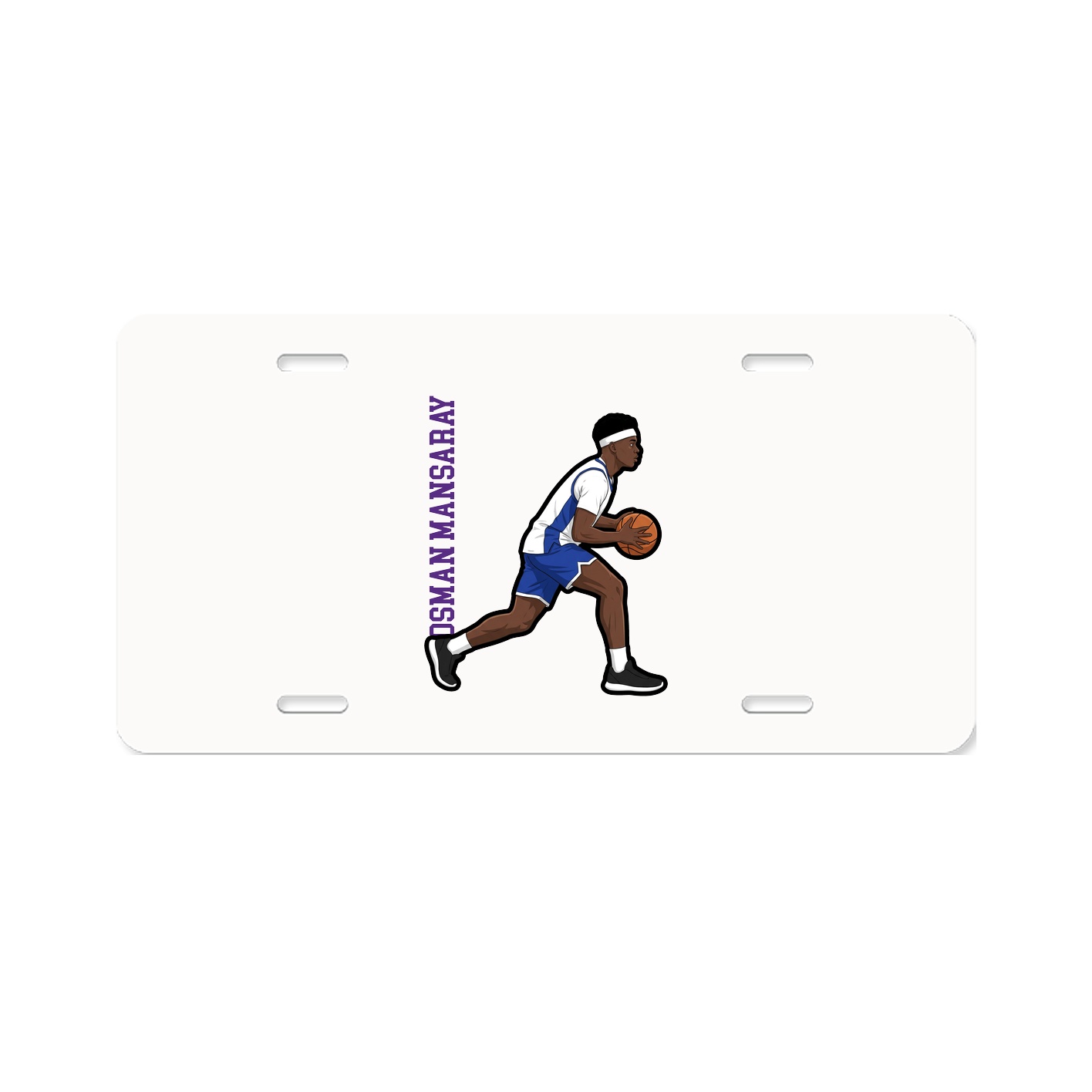 License Plate — Name Vertical in Classic