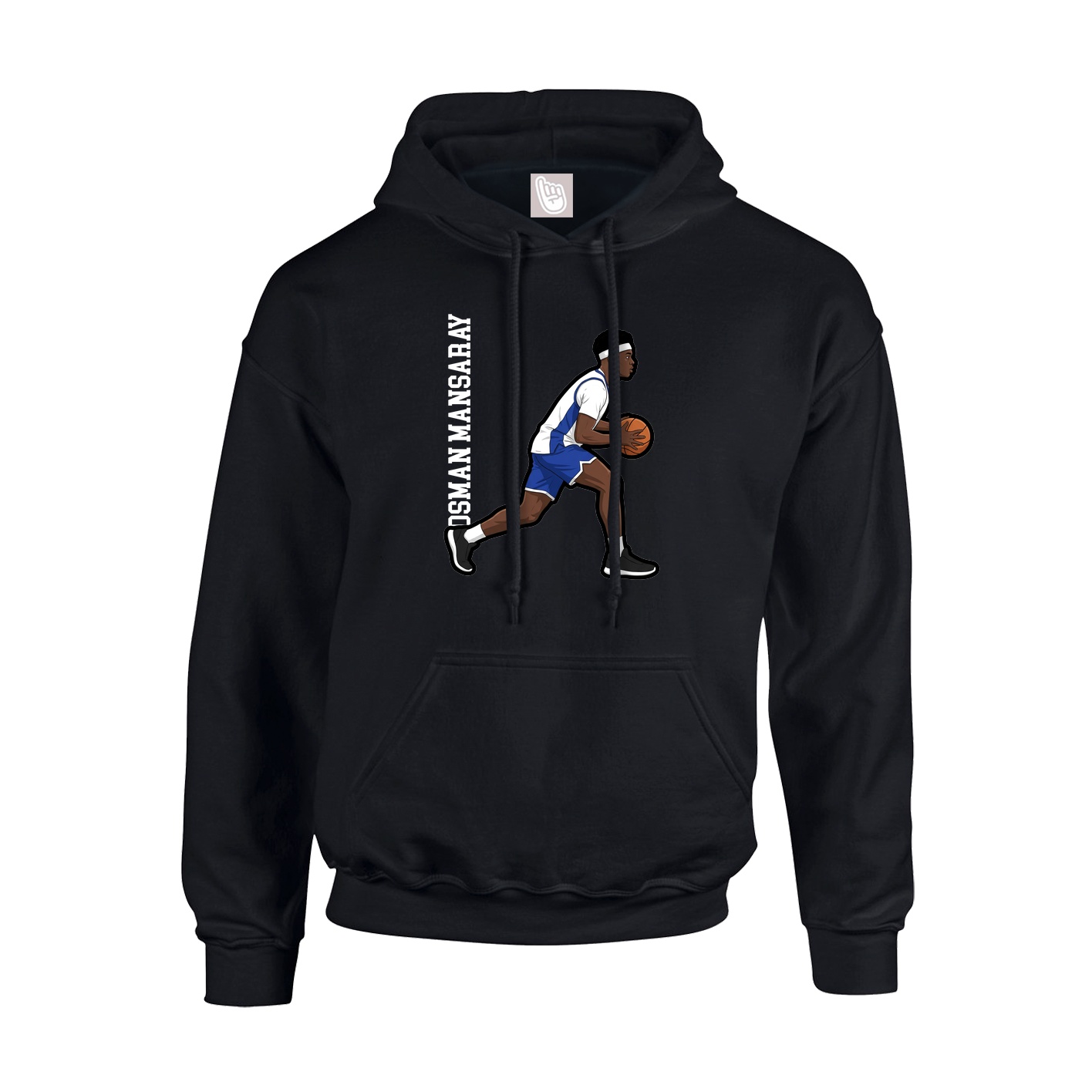 Youth Hoodie — Name Vertical in Black