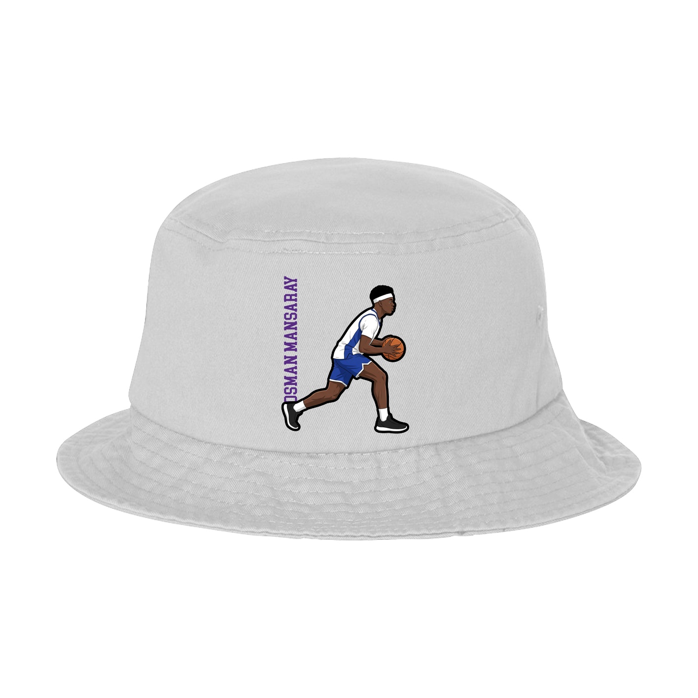 Bucket Cap — Name Vertical in White