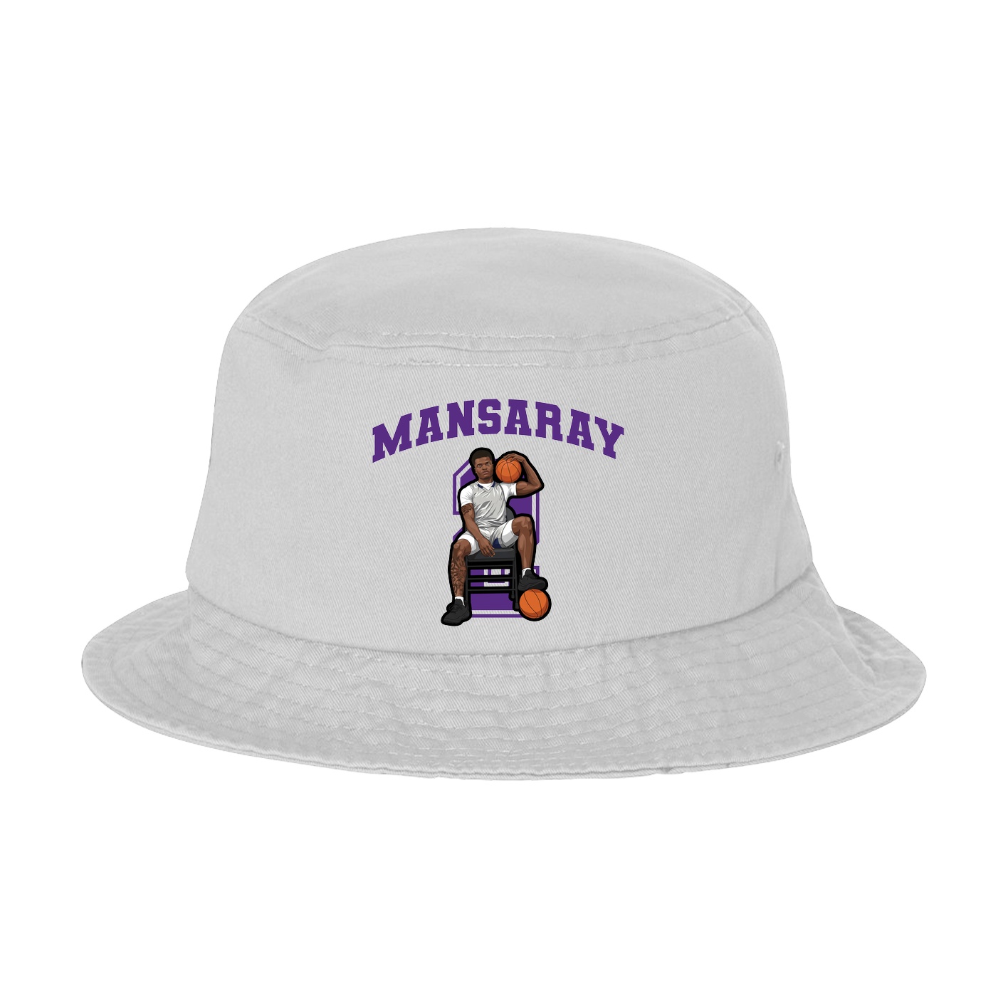 Bucket Cap — Number in White
