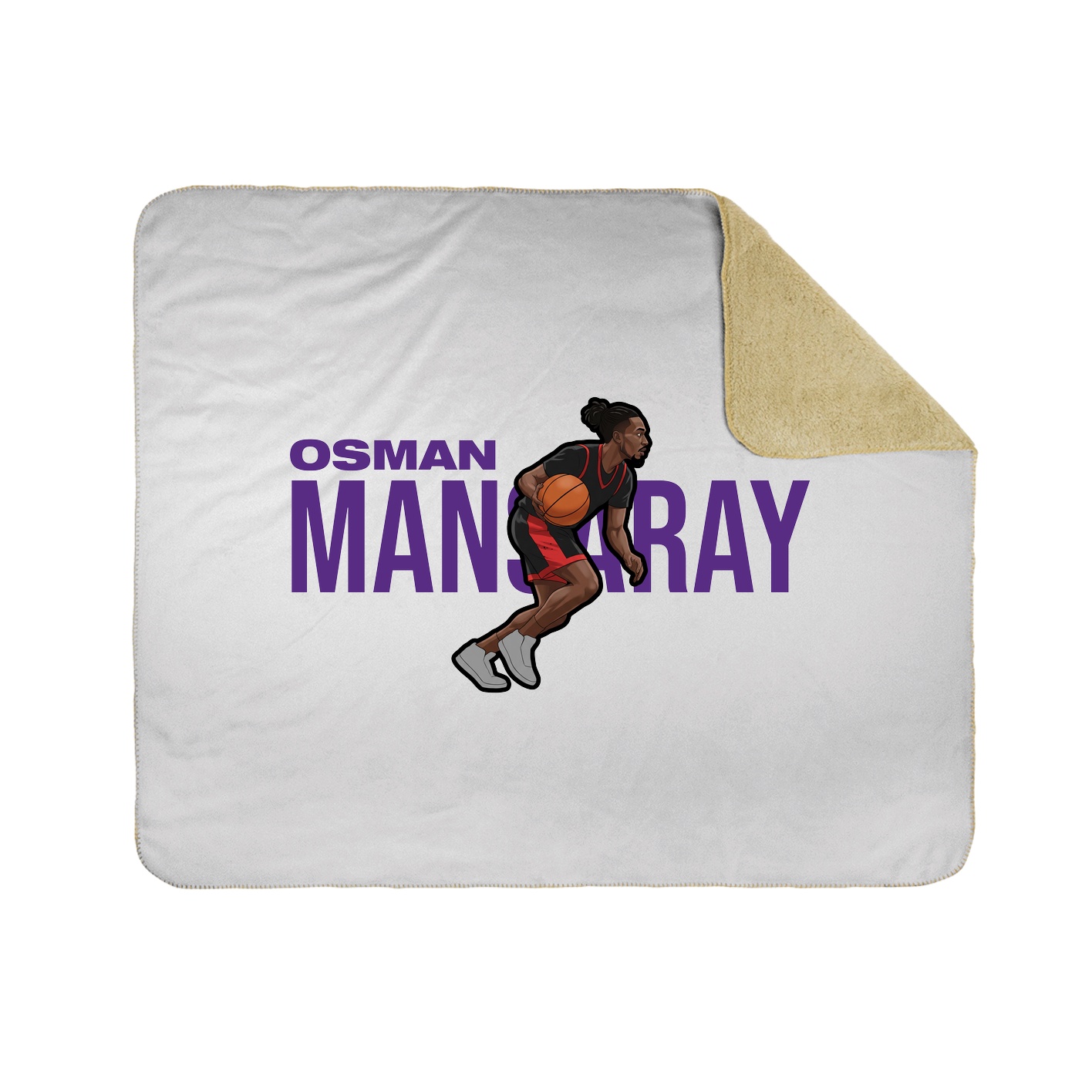 Throw Blanket — Player Name in White