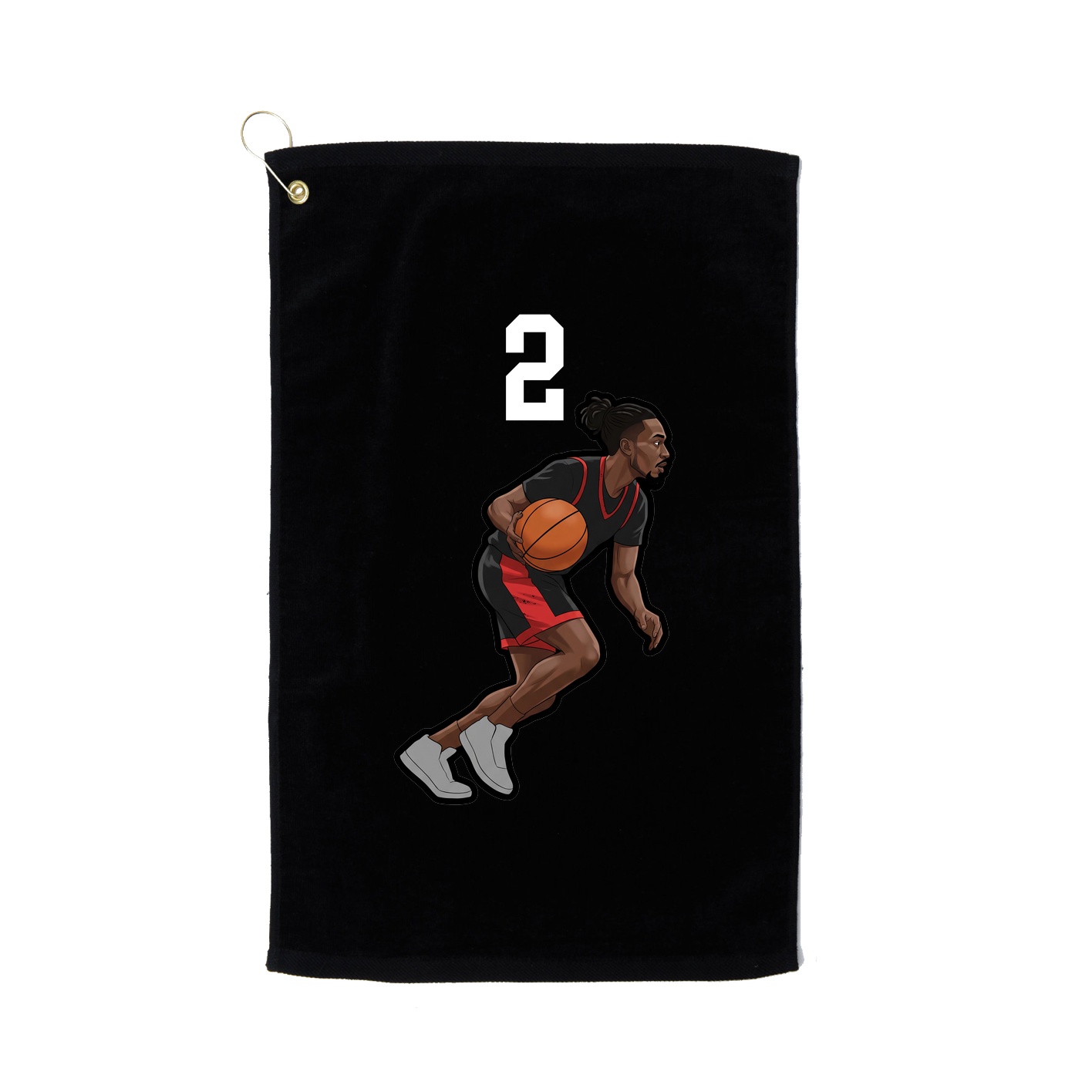 Golf Towel — Number Top in Black