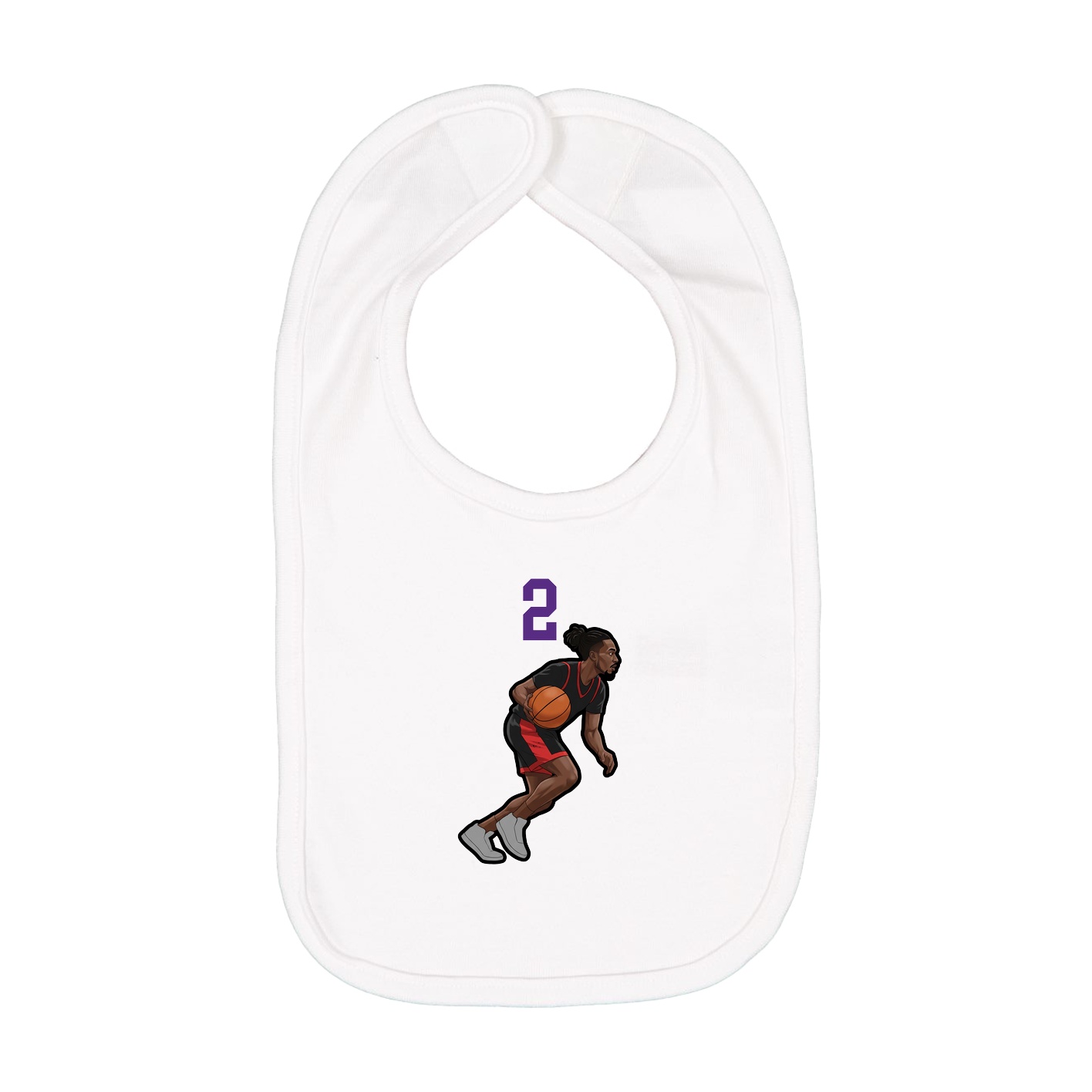 Infant Bib — Number Top in White