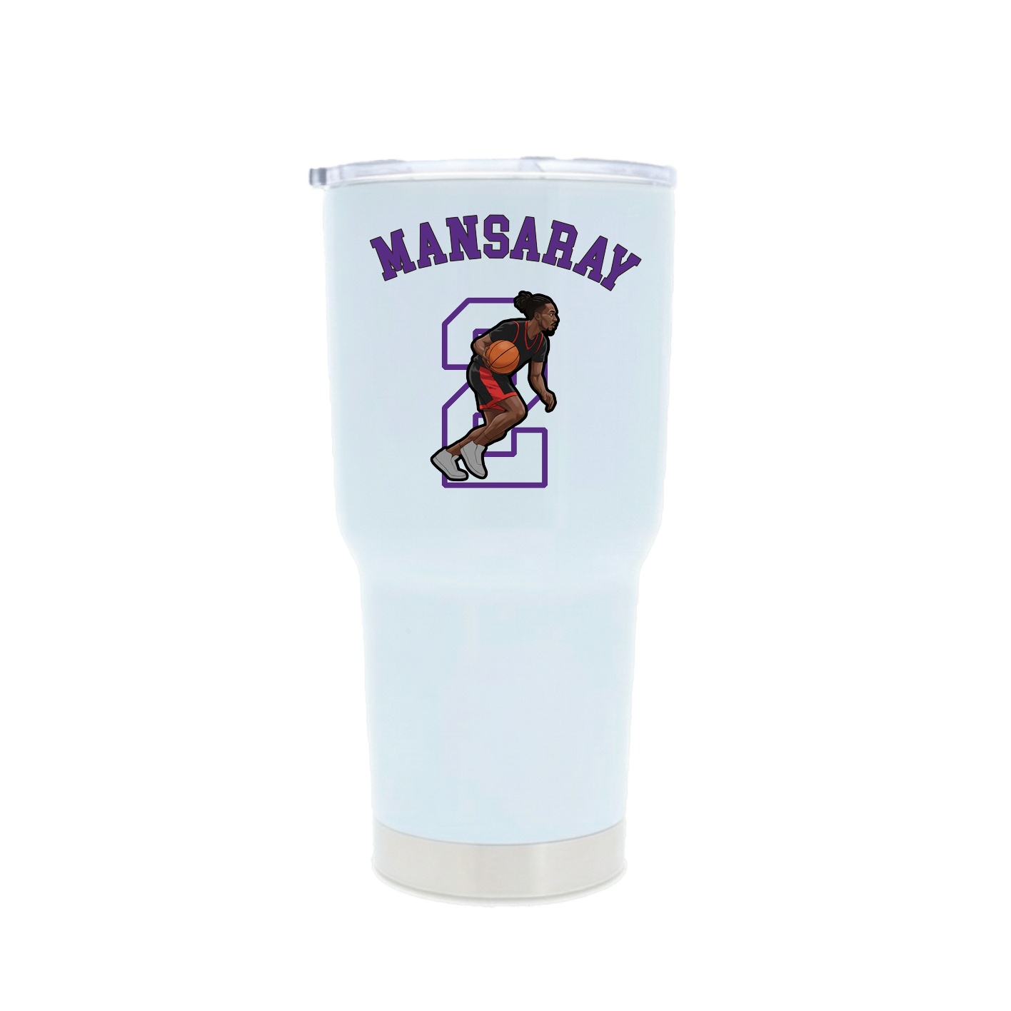 30oz Stainless Steel Tumbler — Shirsey Arch in White