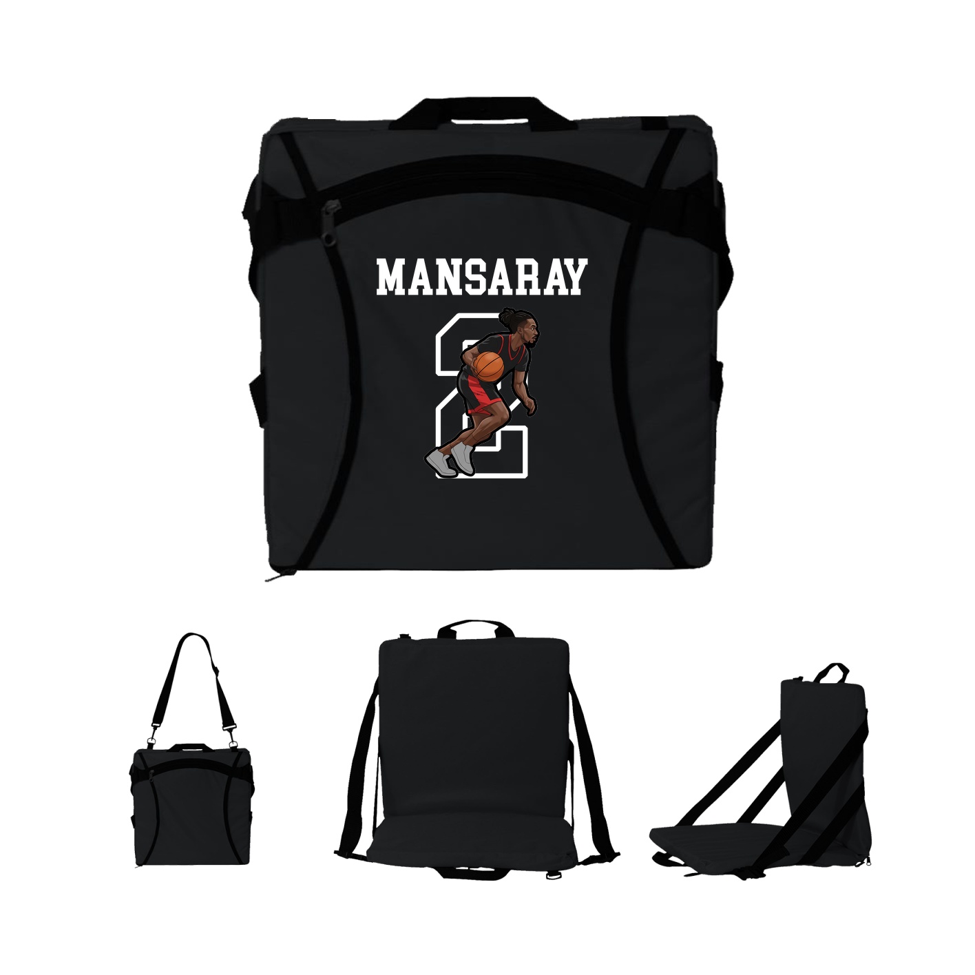 Folding Stadium Seat — Shirsey in Black