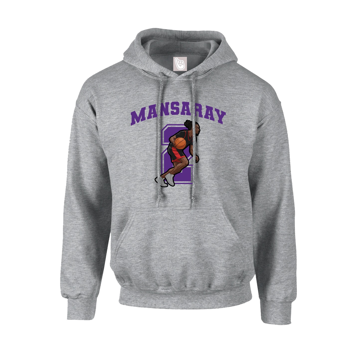 Hoodie — Number in Grey