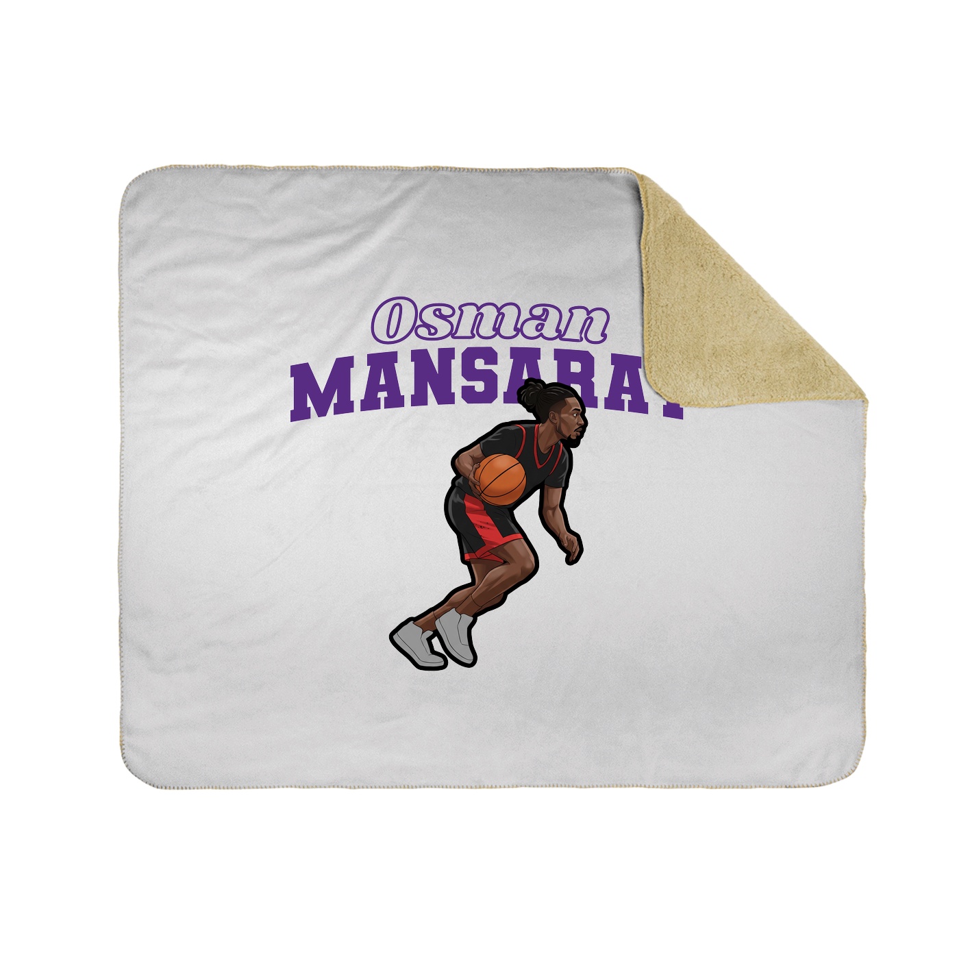 Throw Blanket — Name Arch in White