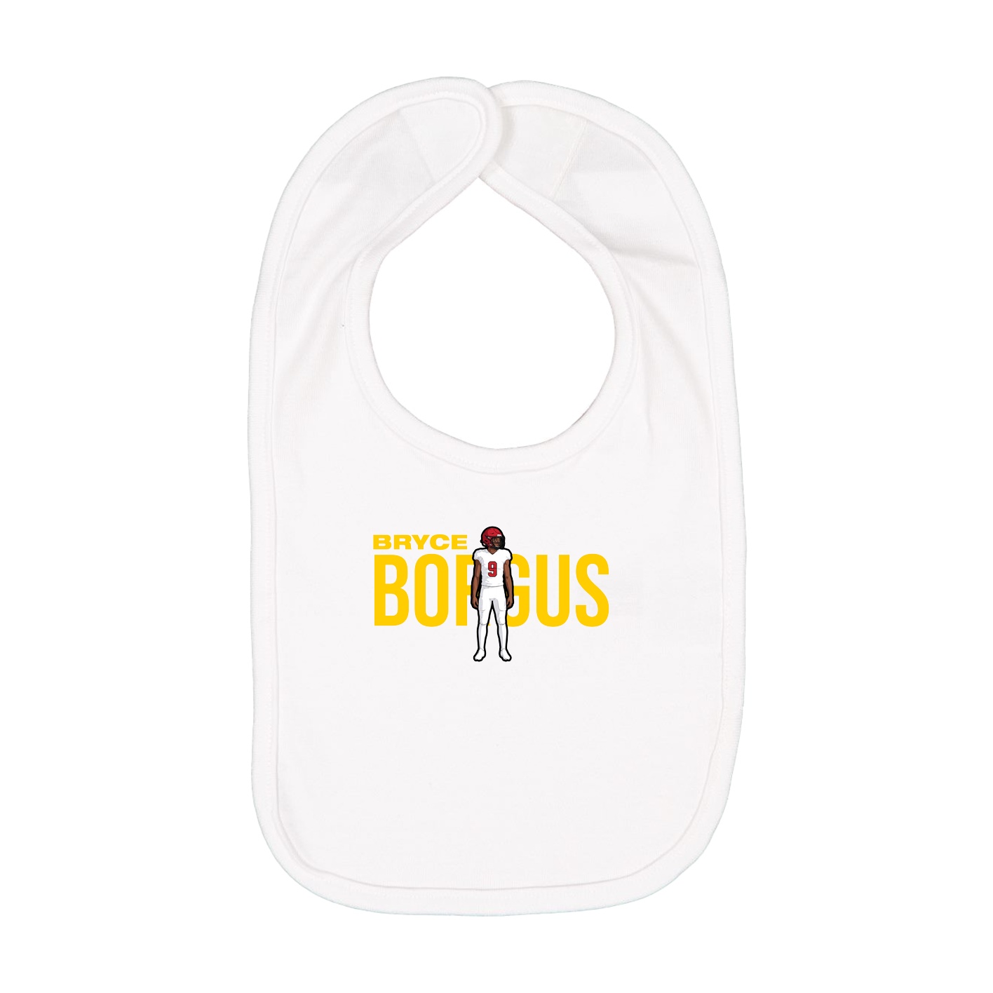 Infant Bib — Player Name in White