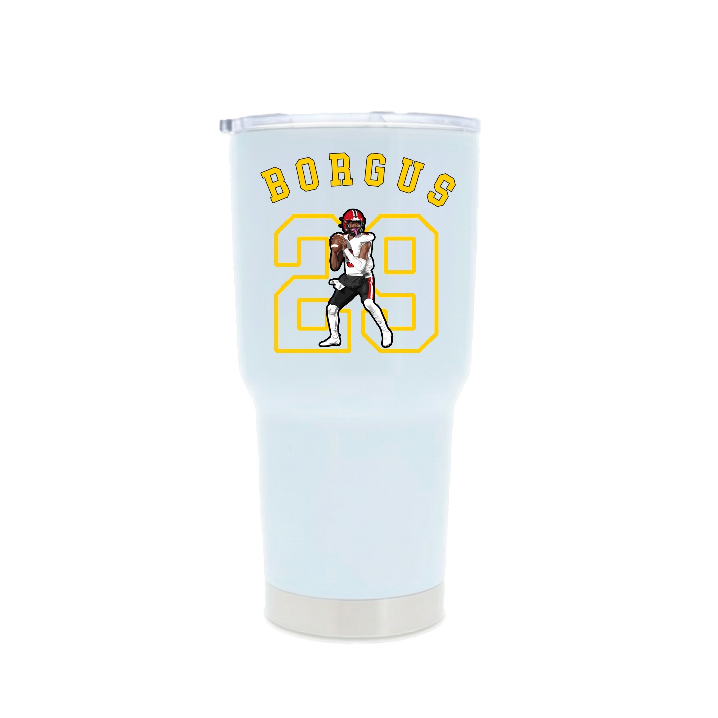 30oz Stainless Steel Tumbler — Shirsey Arch in White