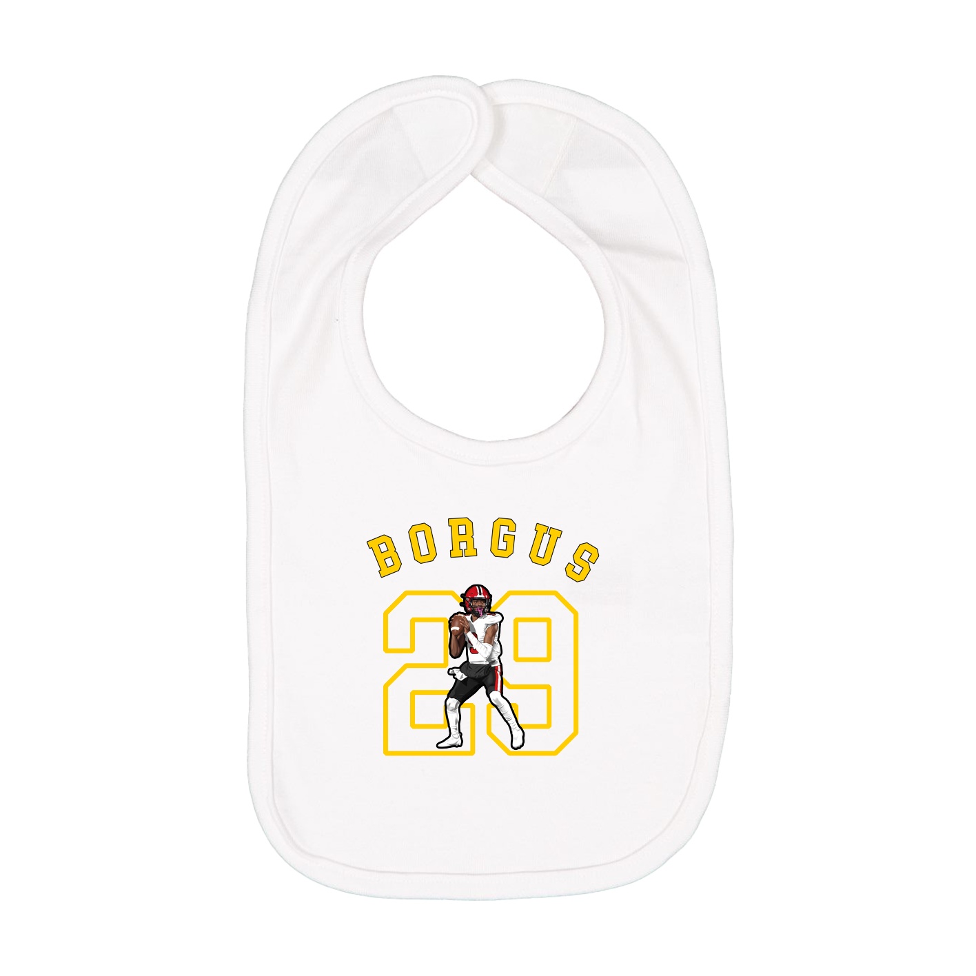 Infant Bib — Shirsey Arch in White
