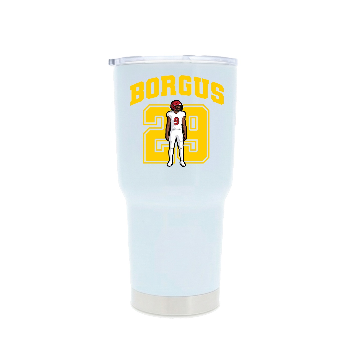 30oz Stainless Steel Tumbler — Number in White