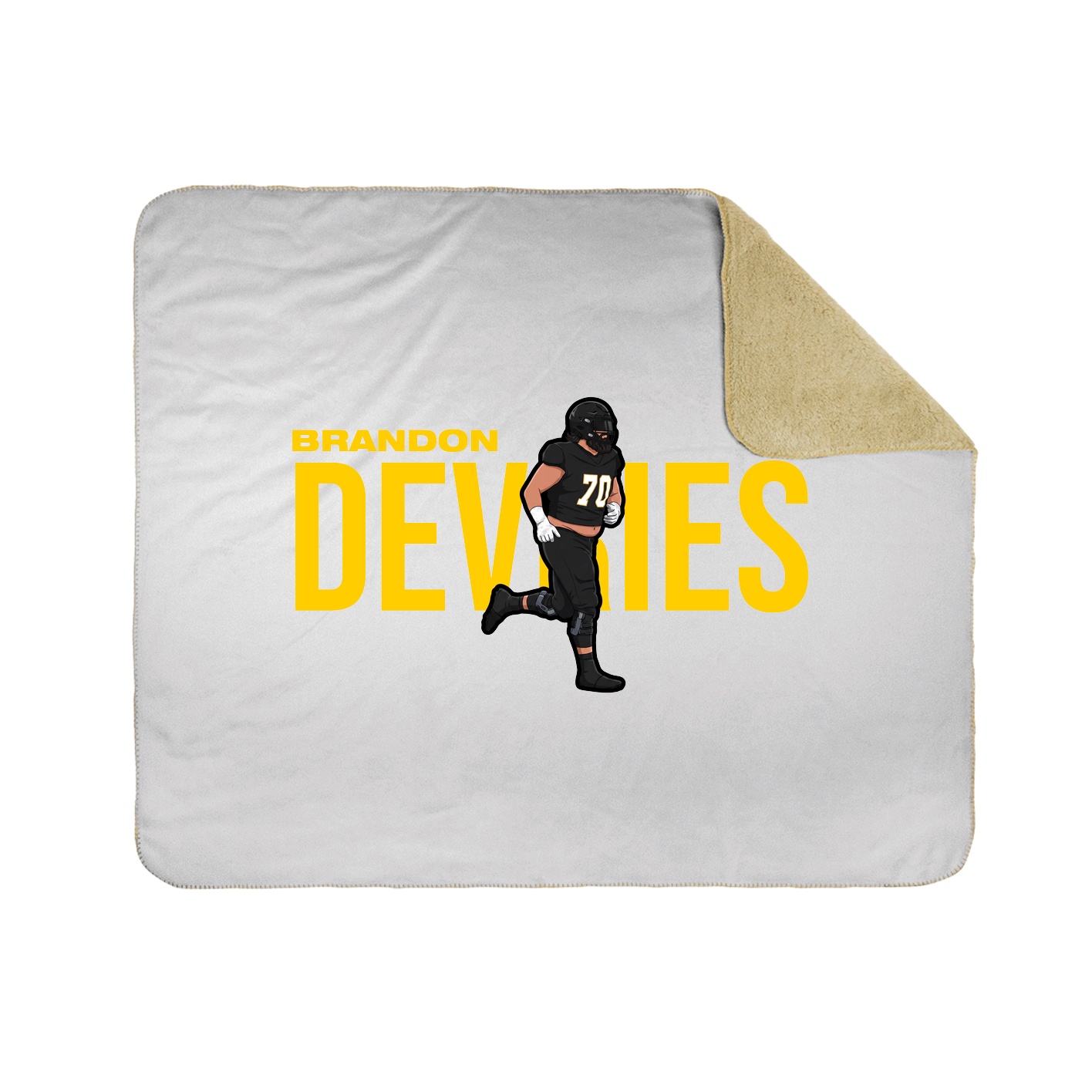 Throw Blanket — Player Name in White