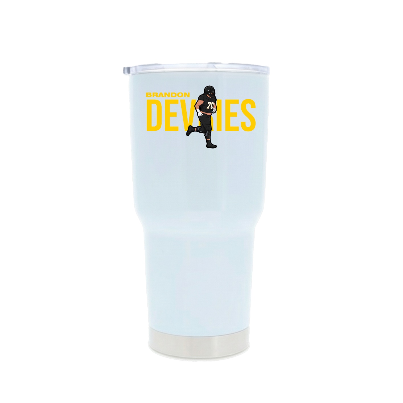 30oz Stainless Steel Tumbler — Player Name in White