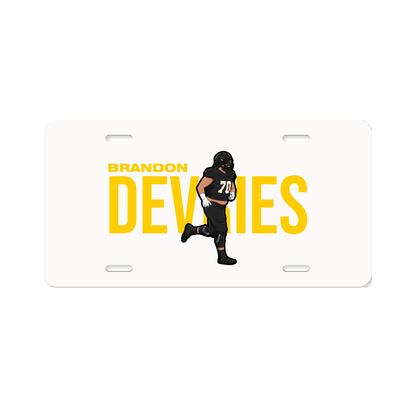 License Plate — Player Name in Classic