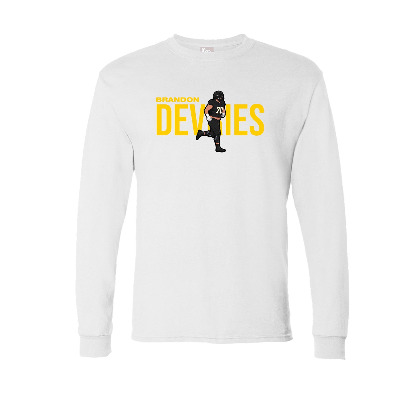 Long Sleeve Tee — Player Name in White