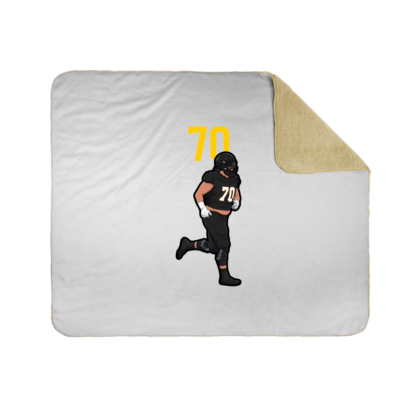 Throw Blanket — Number Top in White