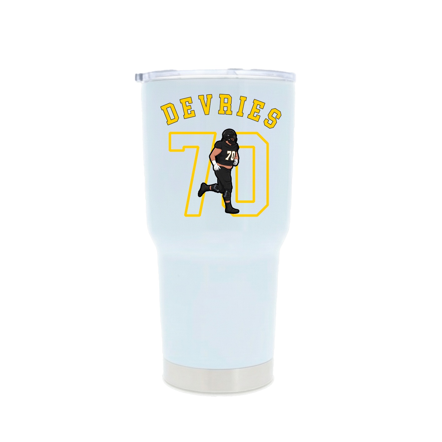 30oz Stainless Steel Tumbler — Shirsey Arch in White