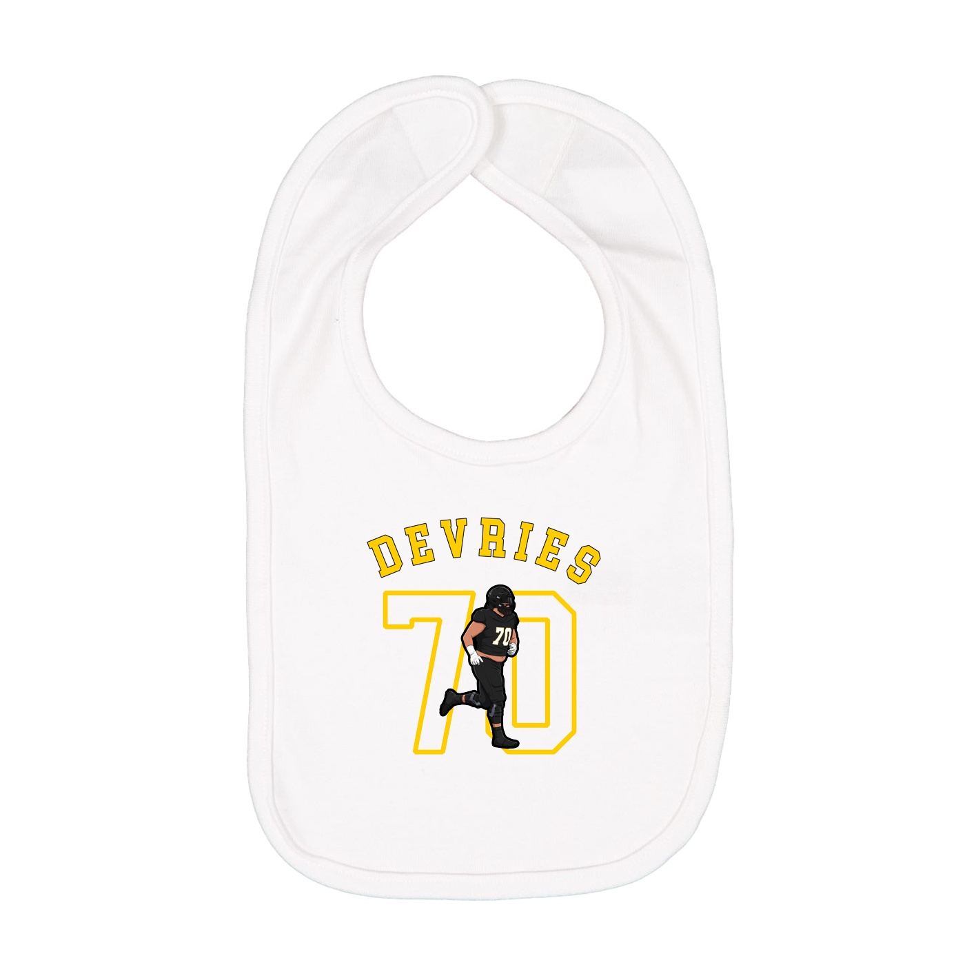Infant Bib — Shirsey Arch in White