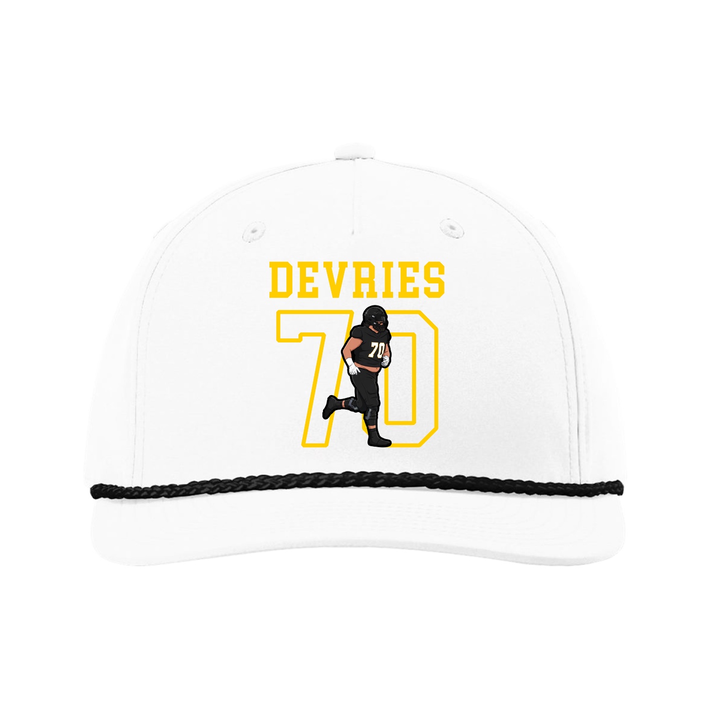 Five-Panel Classic Rope Cap — Shirsey in White