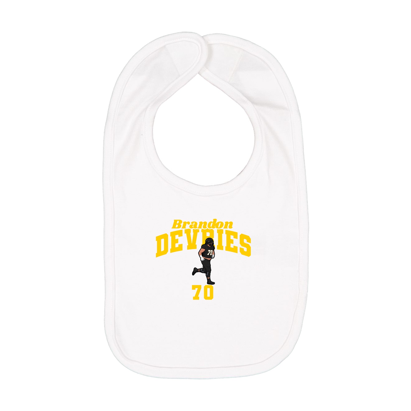 Infant Bib — Signature Arch in White