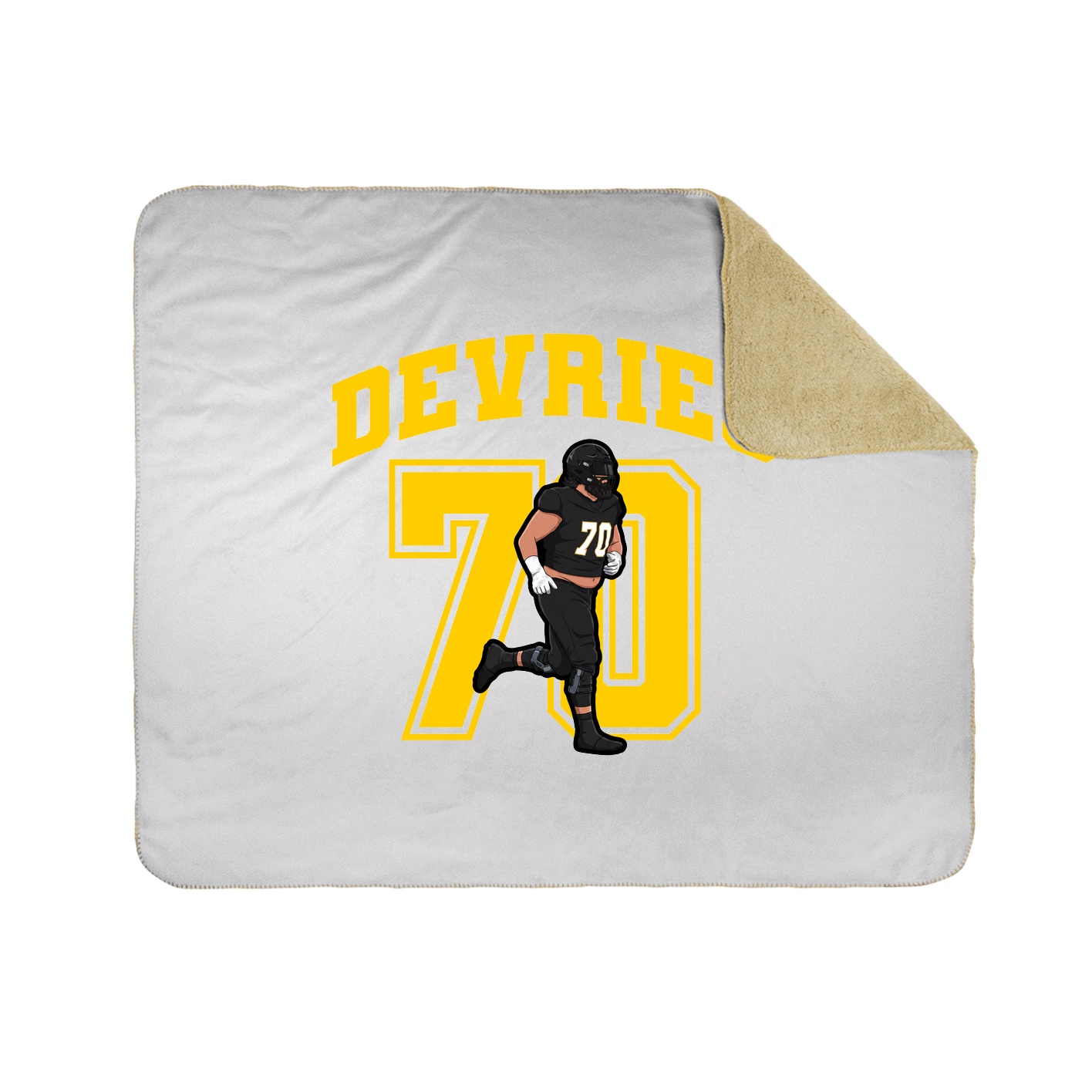 Throw Blanket — Number in White