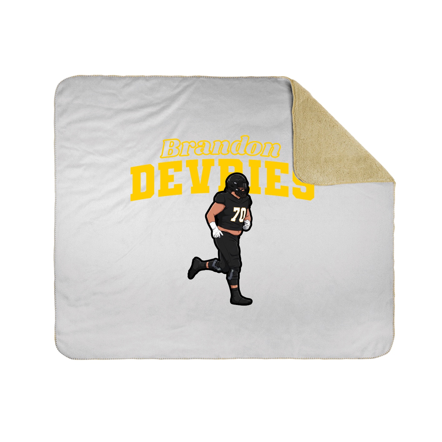 Throw Blanket — Name Arch in White