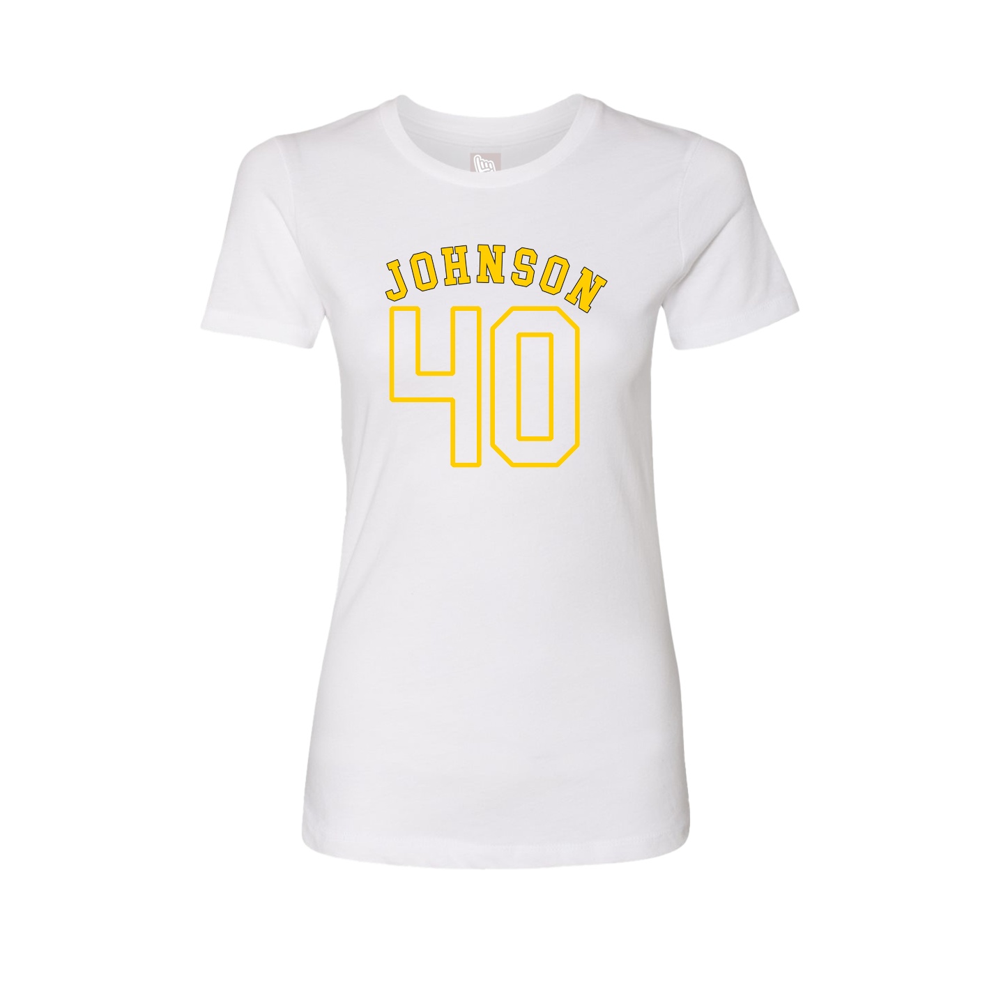 Fitted Women's Tee — Shirsey Arch in White