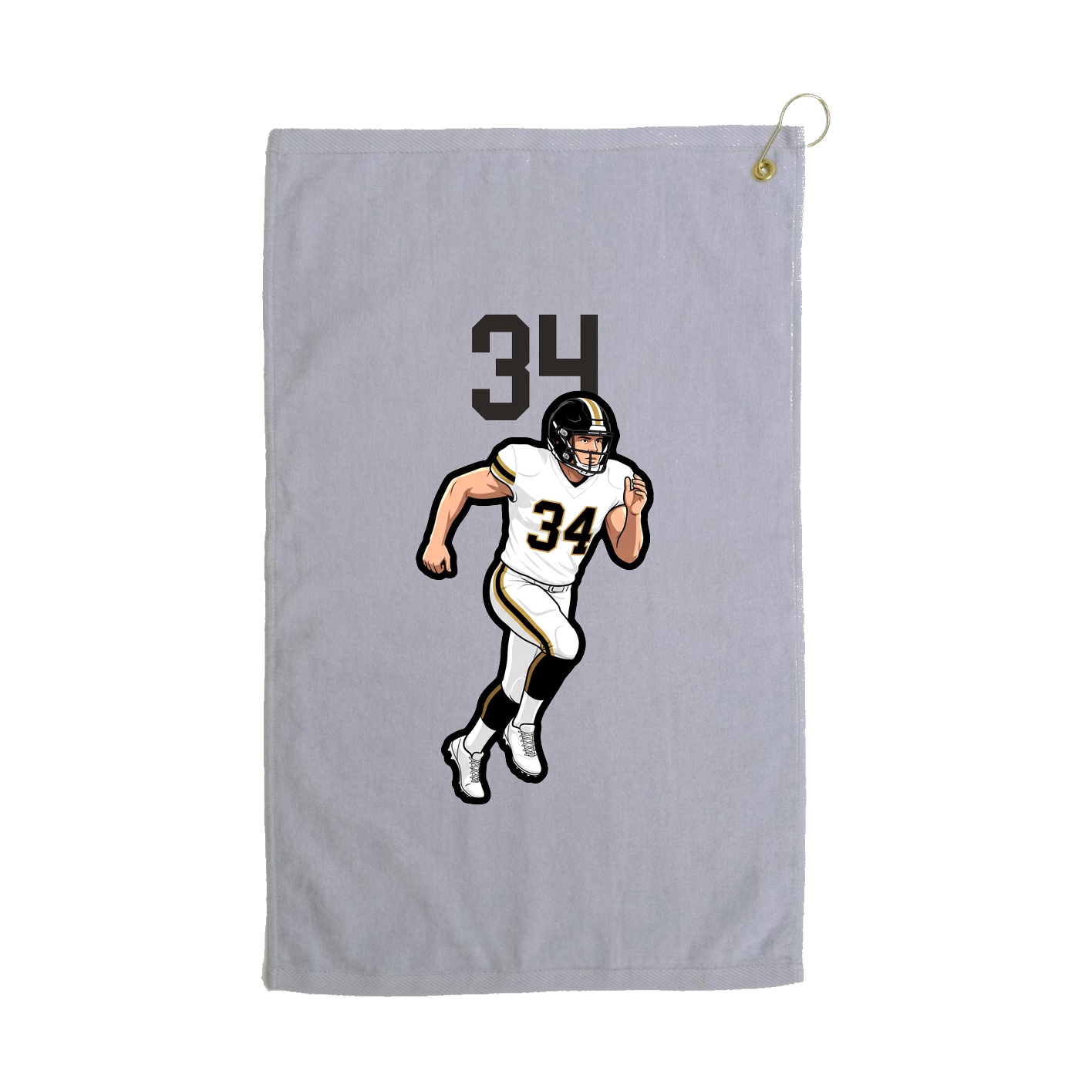 Golf Towel — Number Top in Grey