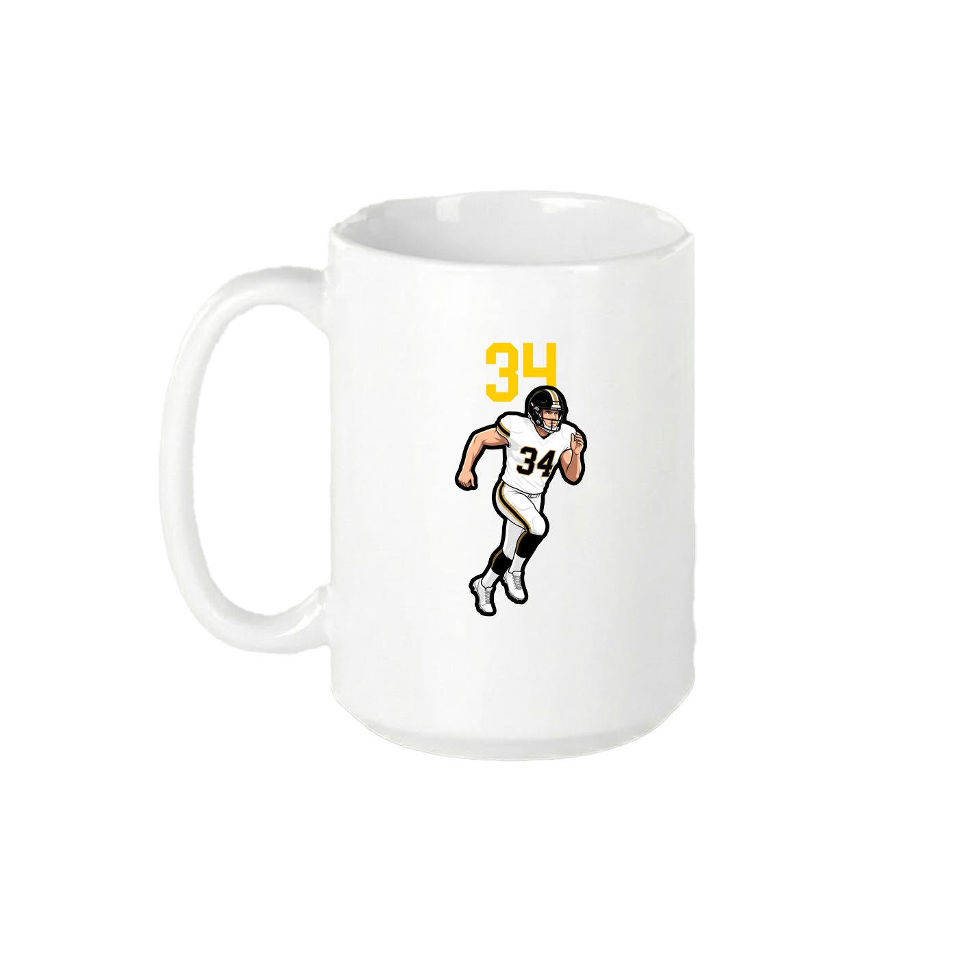 15oz Coffee Mug — Number Top in White