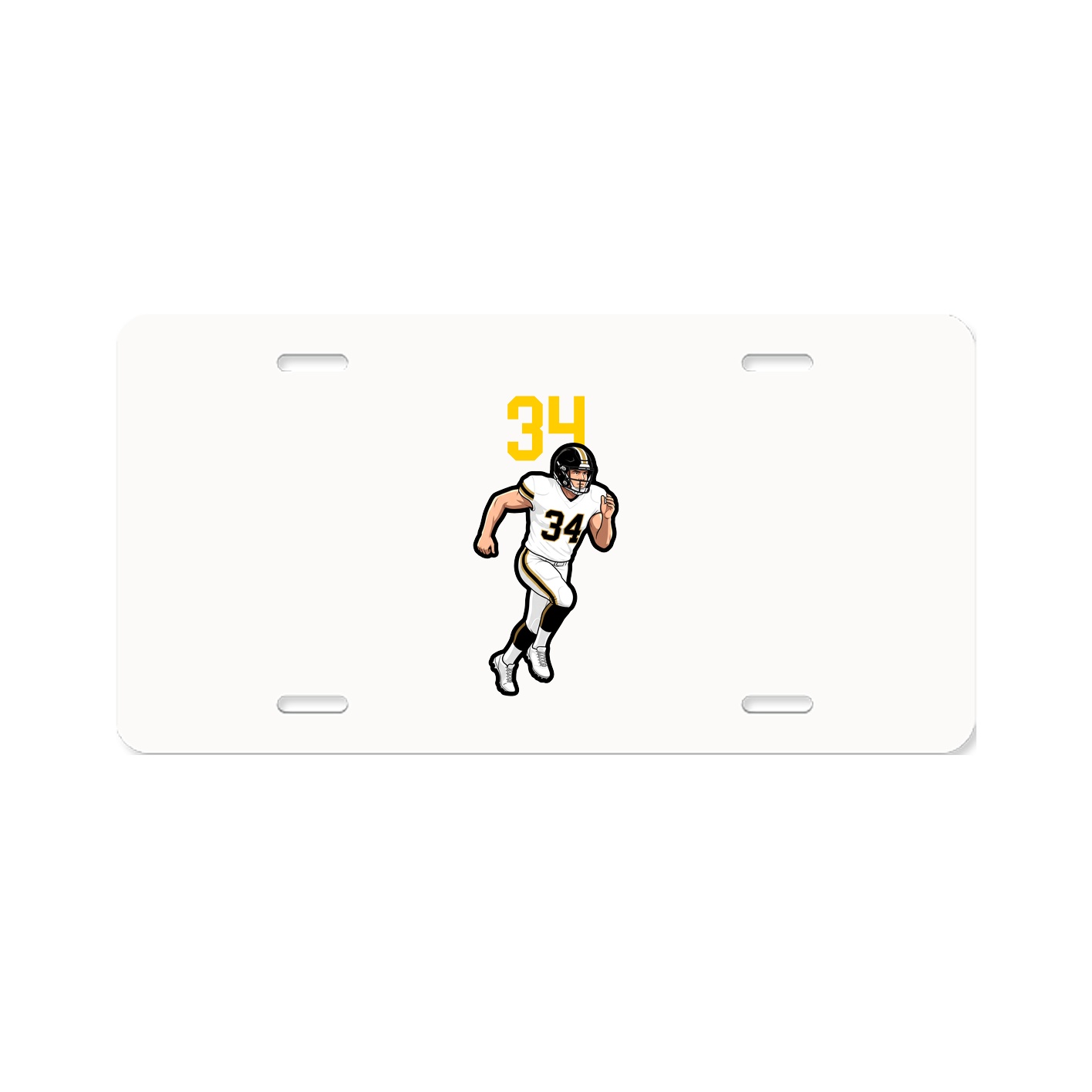 License Plate — Number Top in Classic