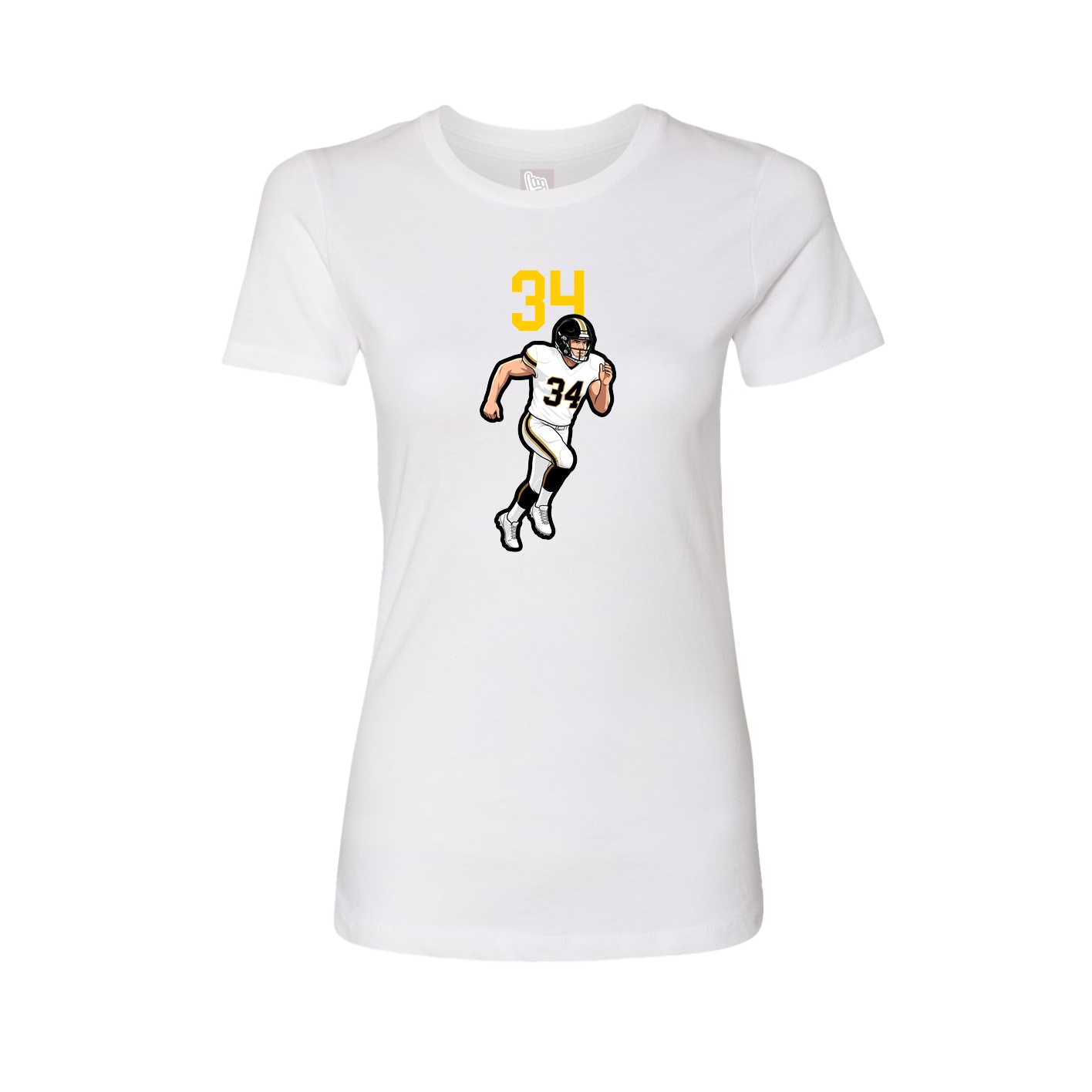 Fitted Women's Tee — Number Top in White