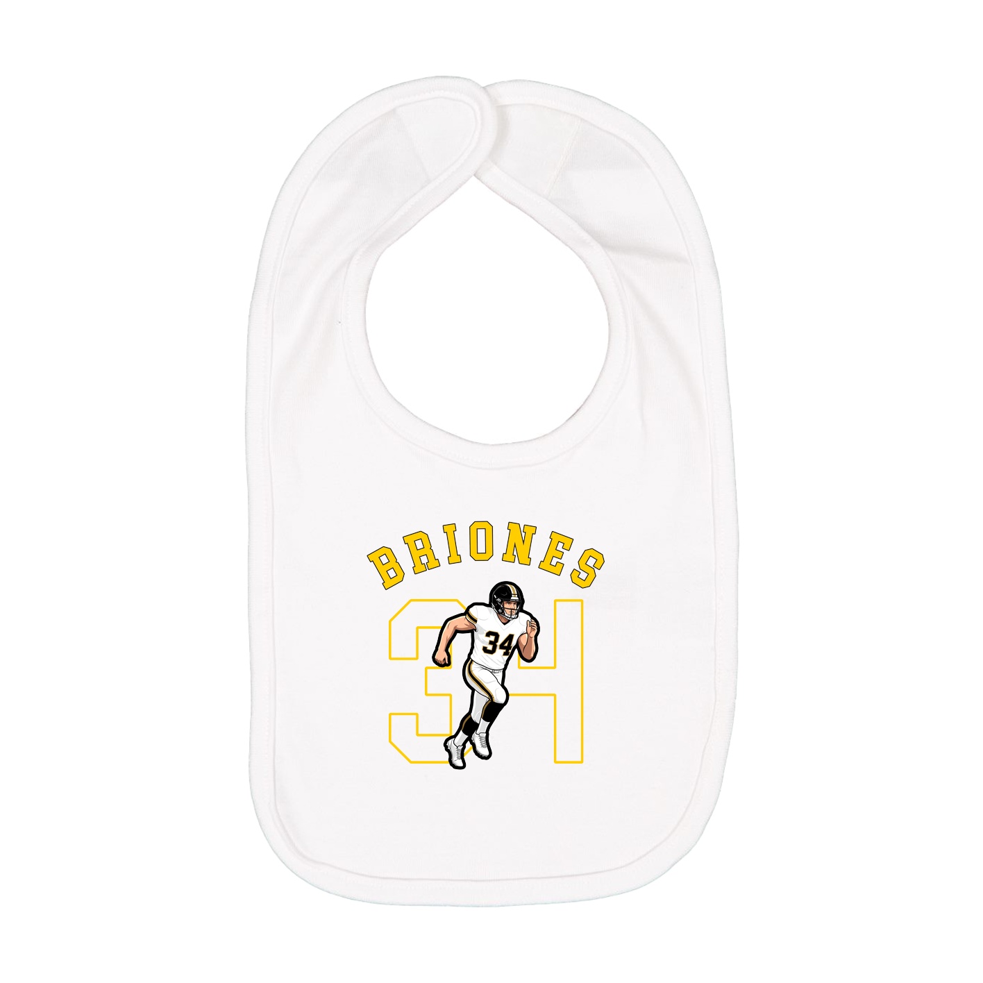 Infant Bib — Shirsey Arch in White