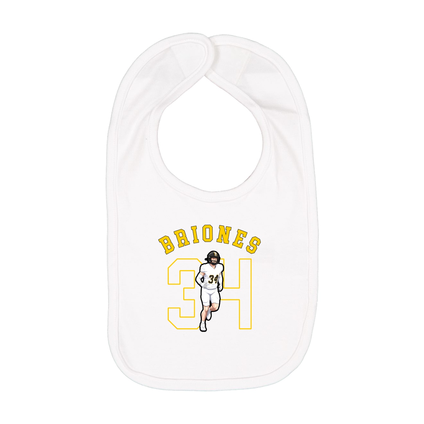Infant Bib — Shirsey Arch in White