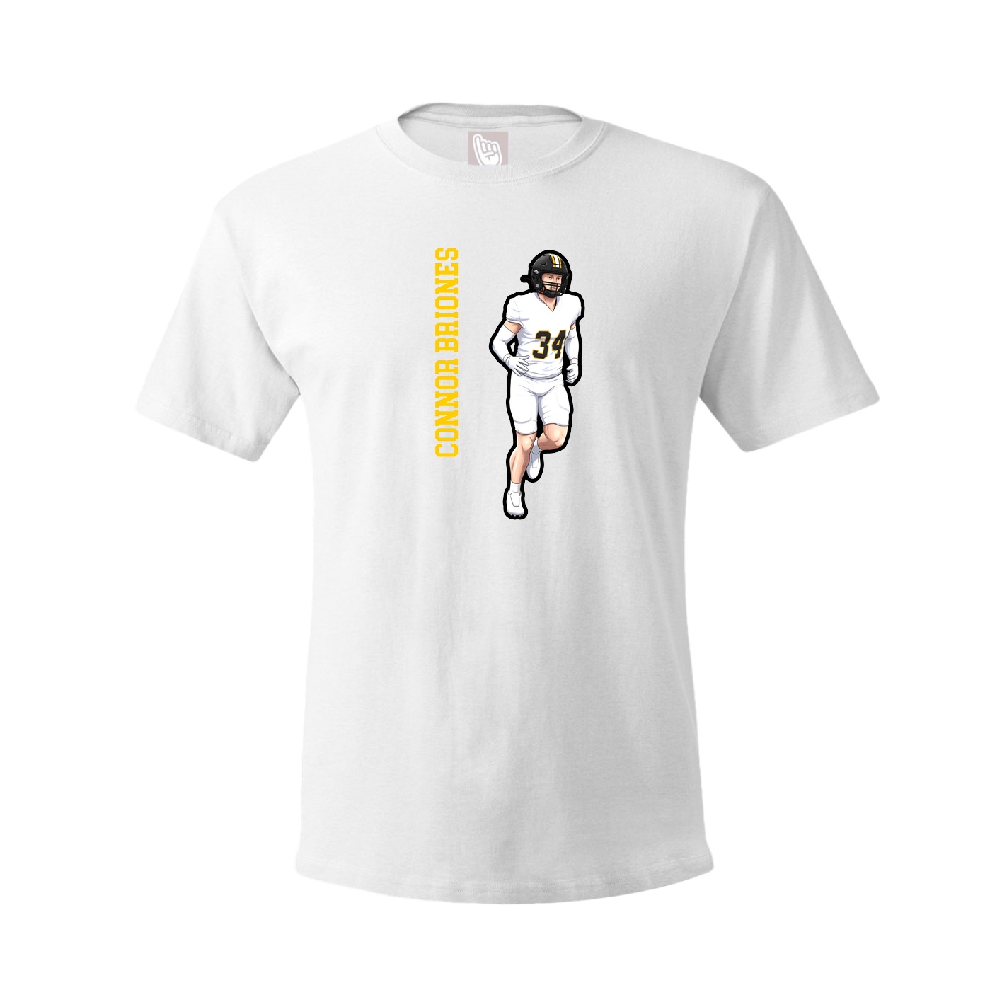 Tee — Name Vertical in White