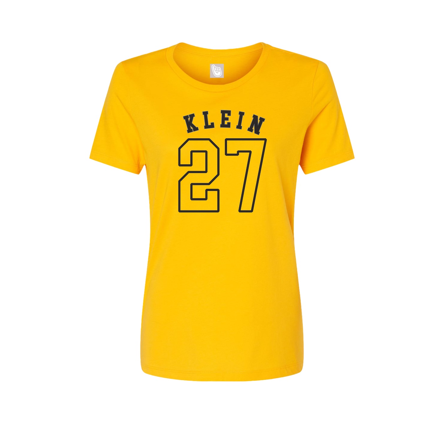 Fitted Women's Tee — Shirsey Arch in Gold