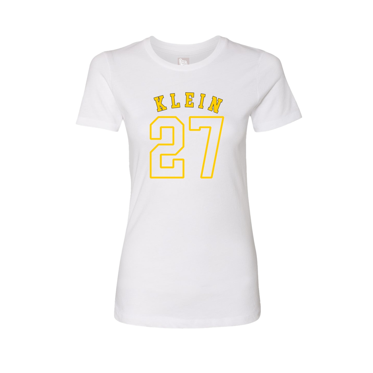 Fitted Women's Tee — Shirsey Arch in White