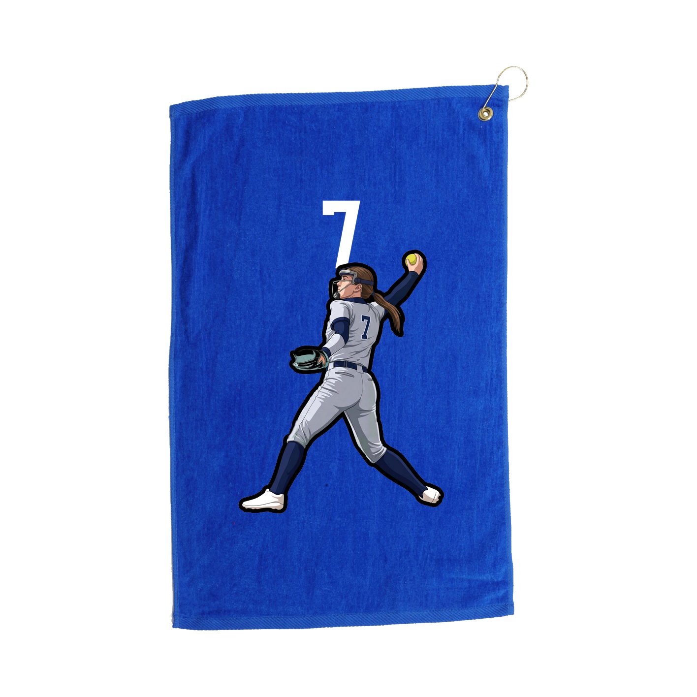 Golf Towel — Number Top in Royal