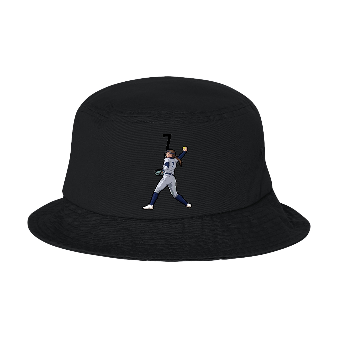 Bucket Cap — Number Top in Black