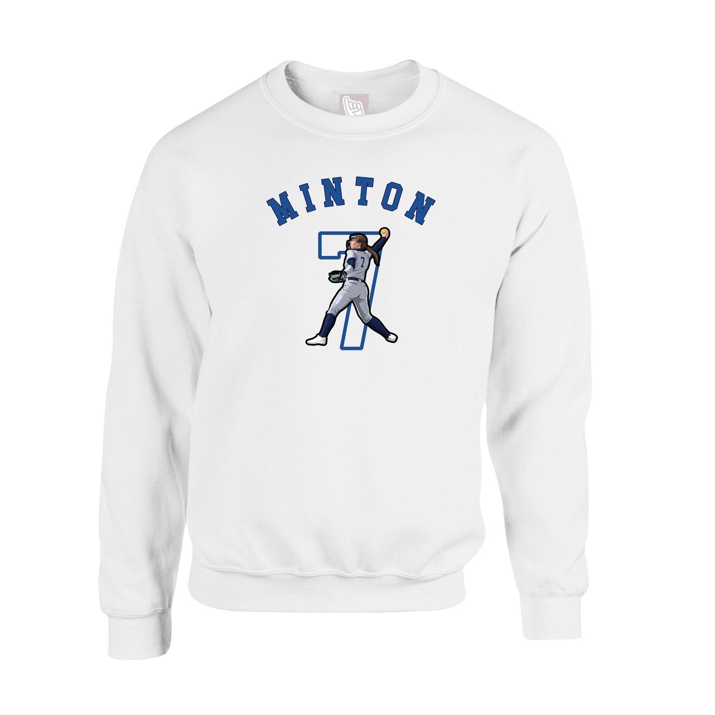 Fleece Crew — Shirsey Arch in White