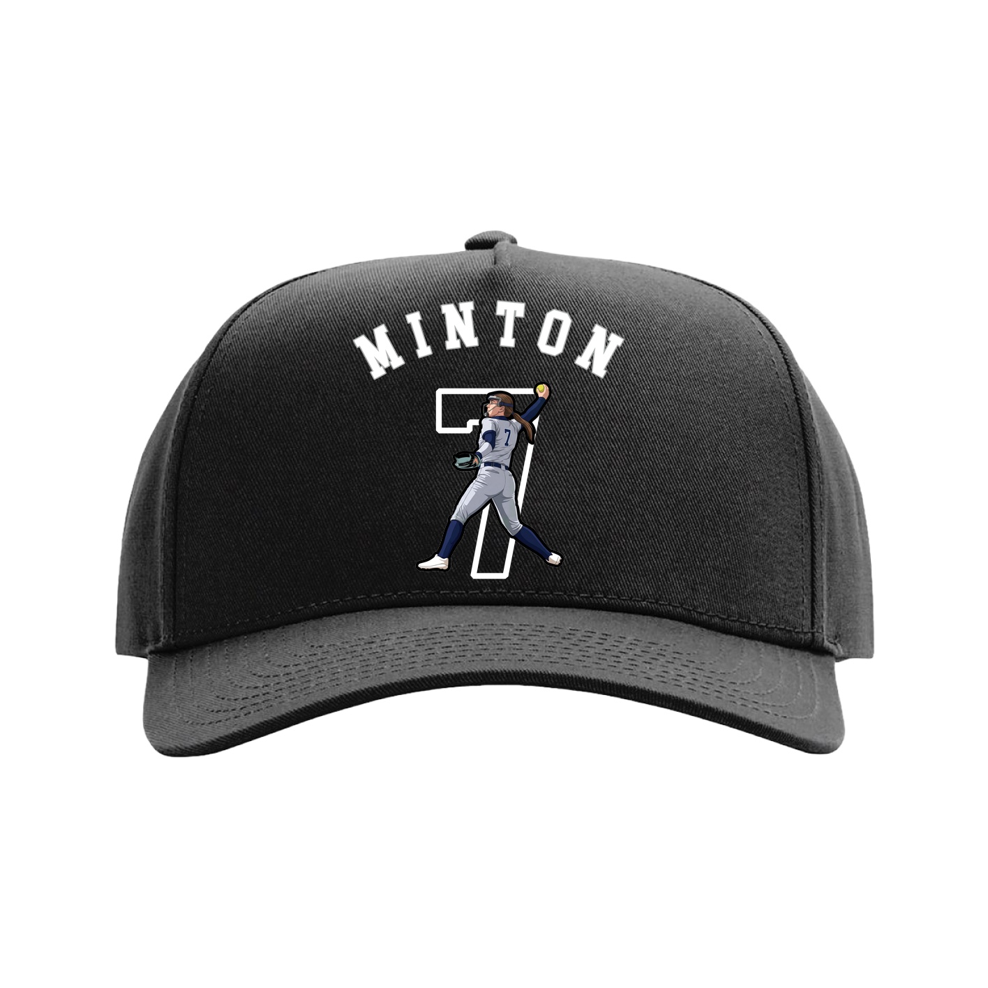 Full Fabric Five-Panel Champ Cap — Shirsey Arch in Black