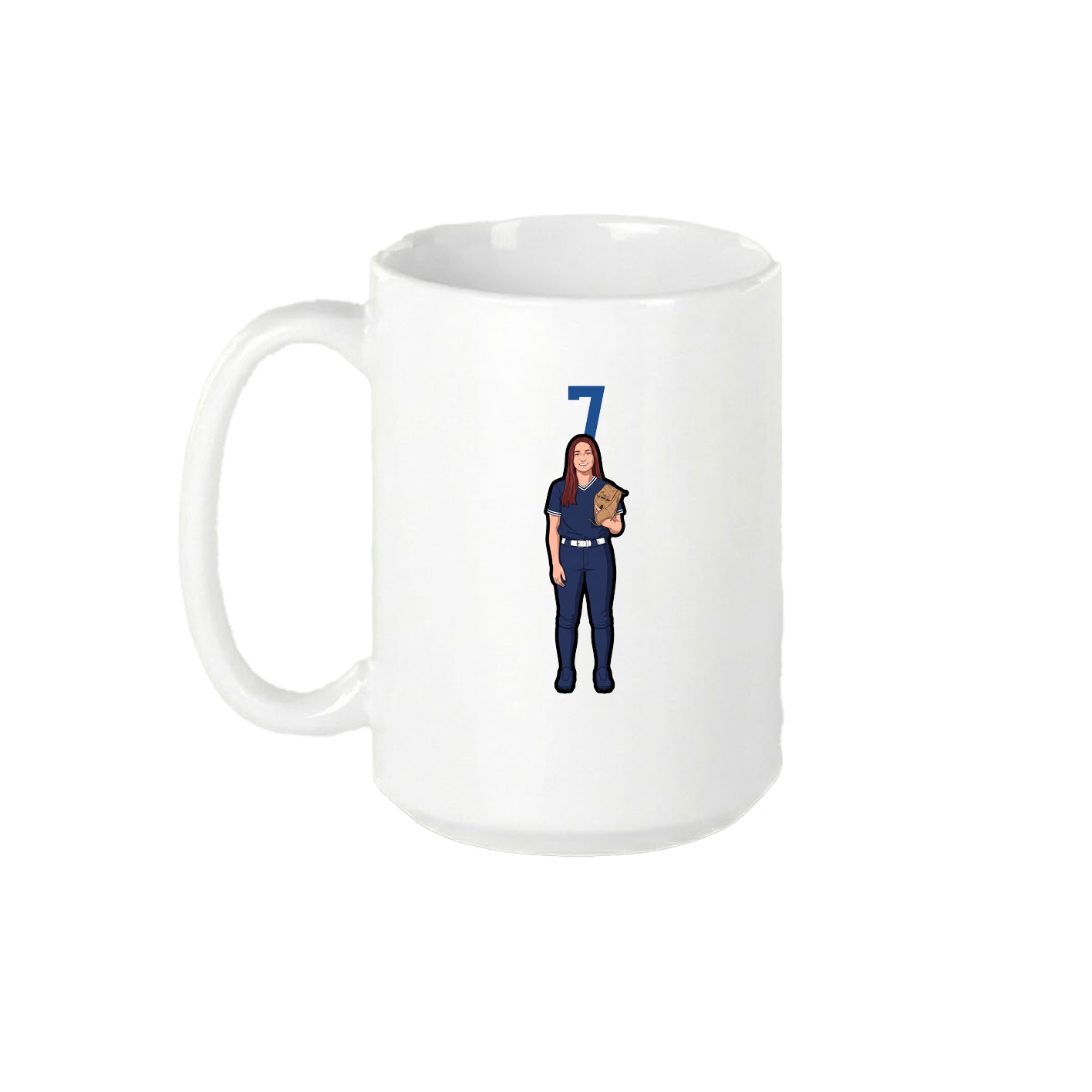 15oz Coffee Mug — Number Top in White