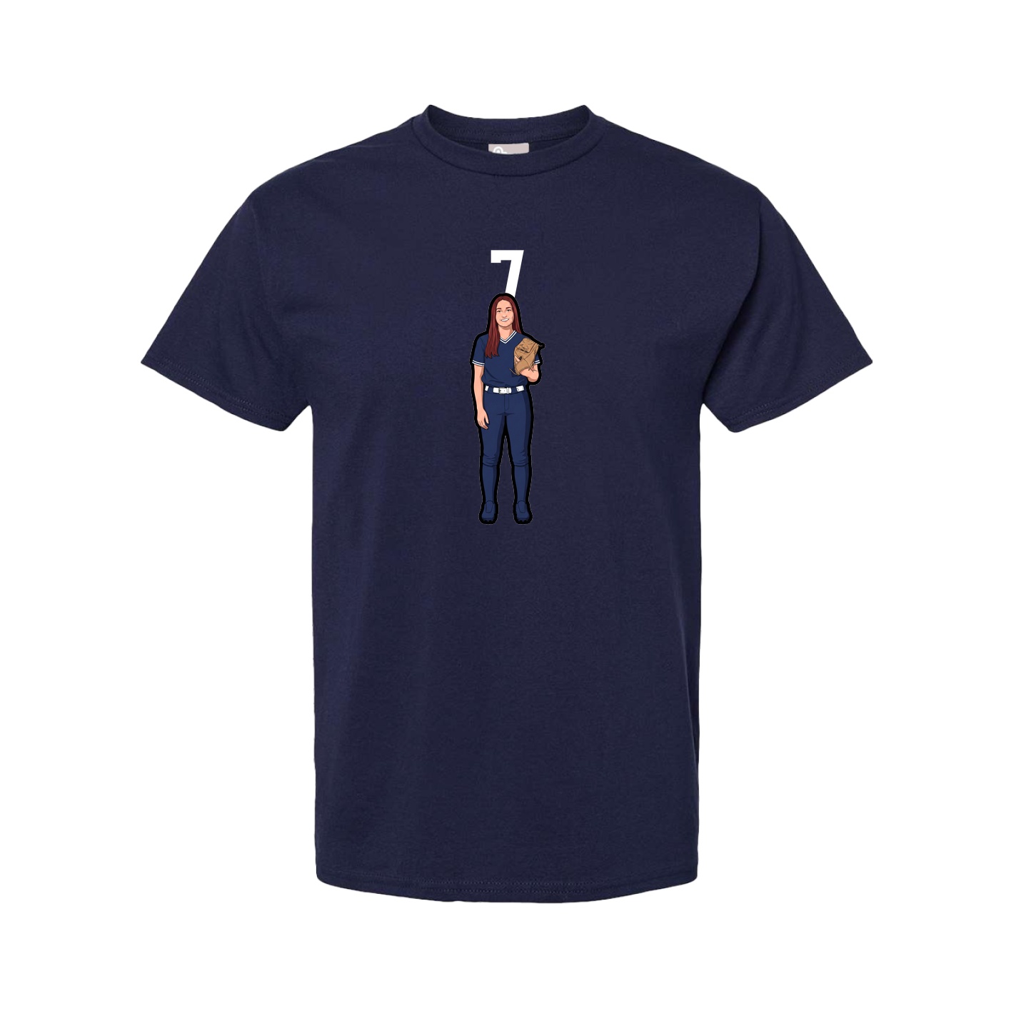 Tee — Number Top in Navy
