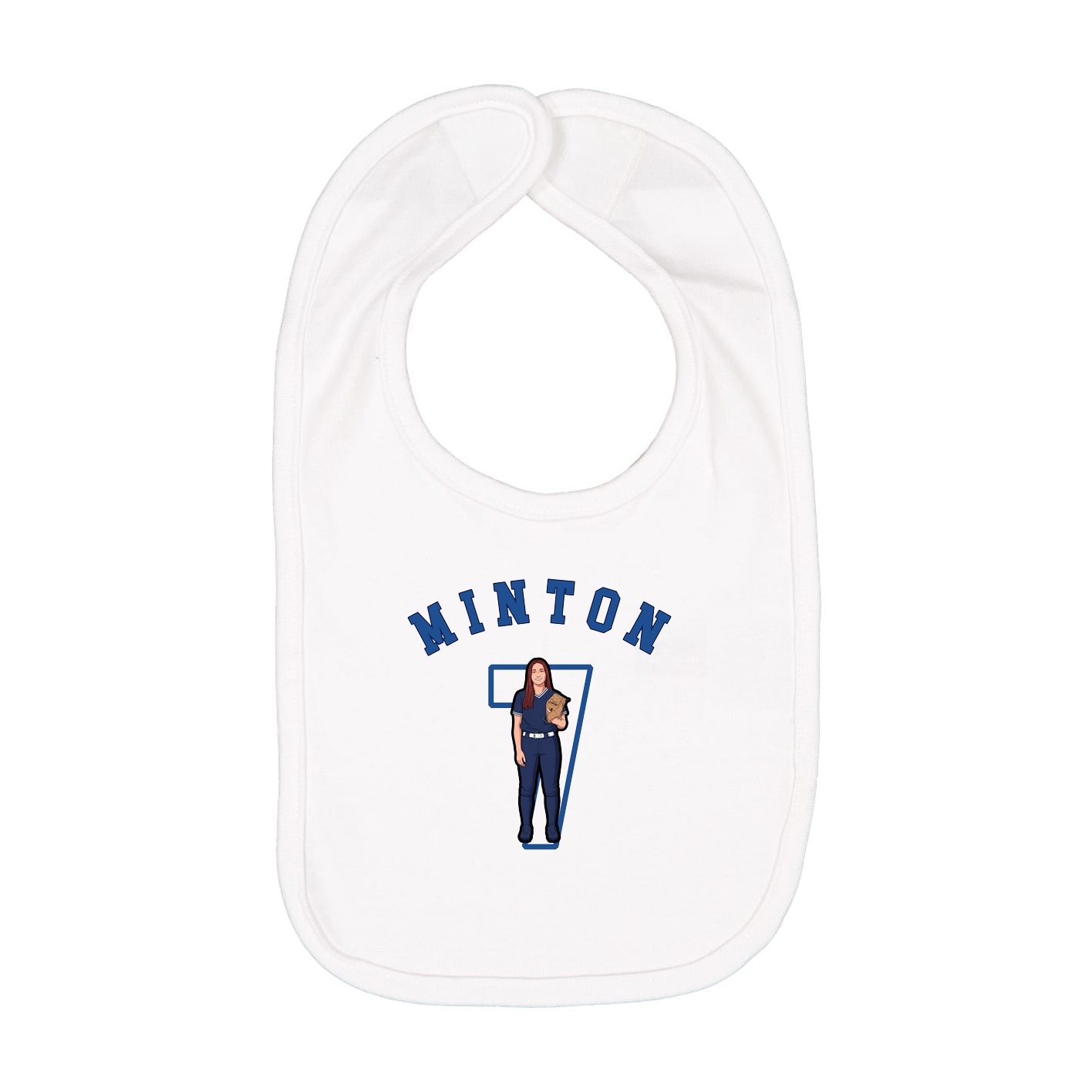 Infant Bib — Shirsey Arch in White