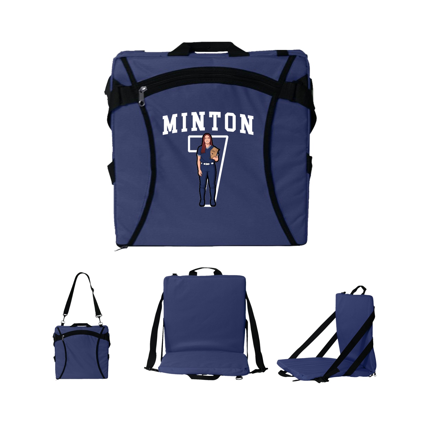 Folding Stadium Seat — Shirsey in Navy