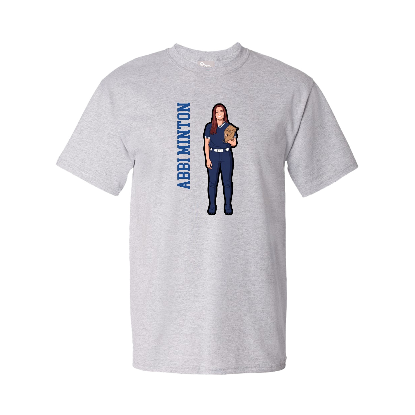 Tee — Name Vertical in Grey