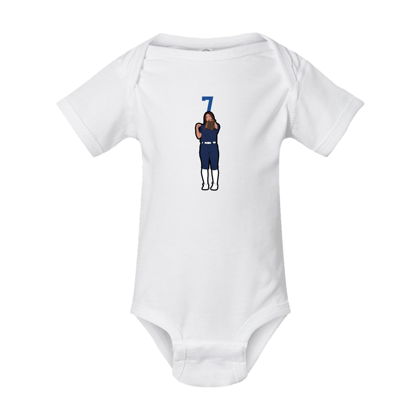 Baby Onesie — Number Top in White