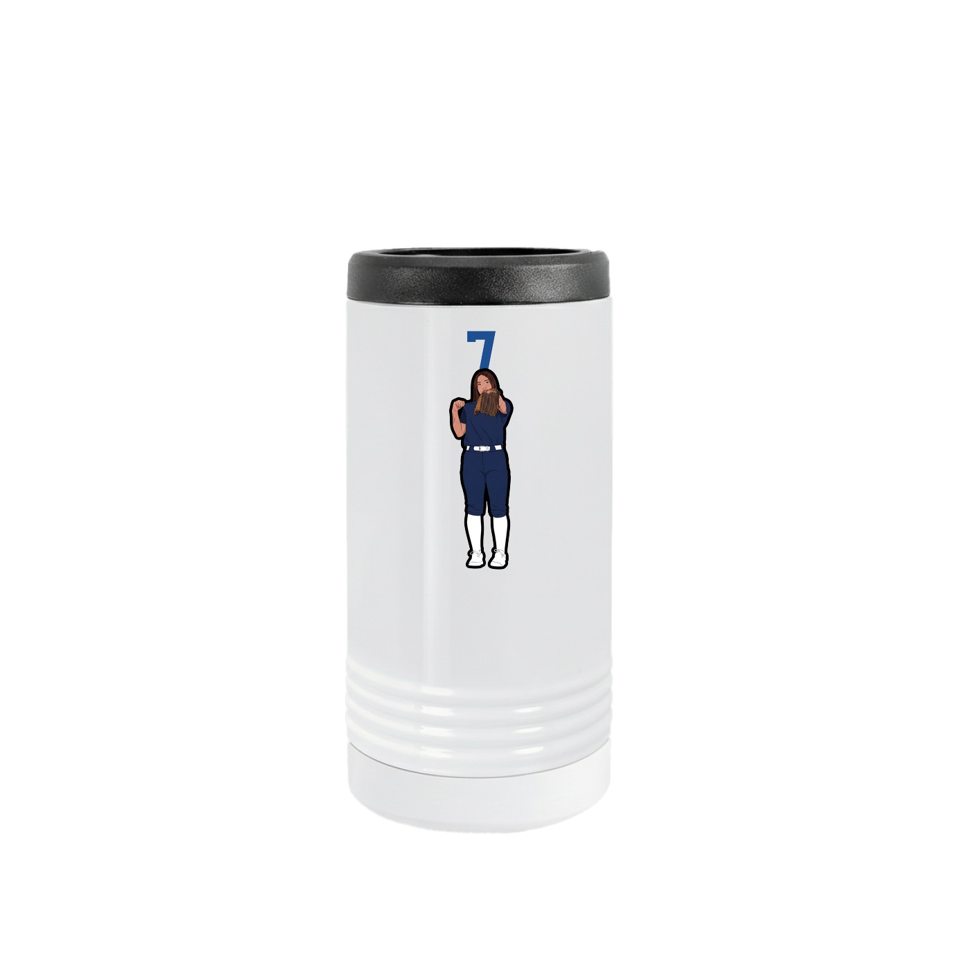 Slim Beverage Holder — Number Top in White